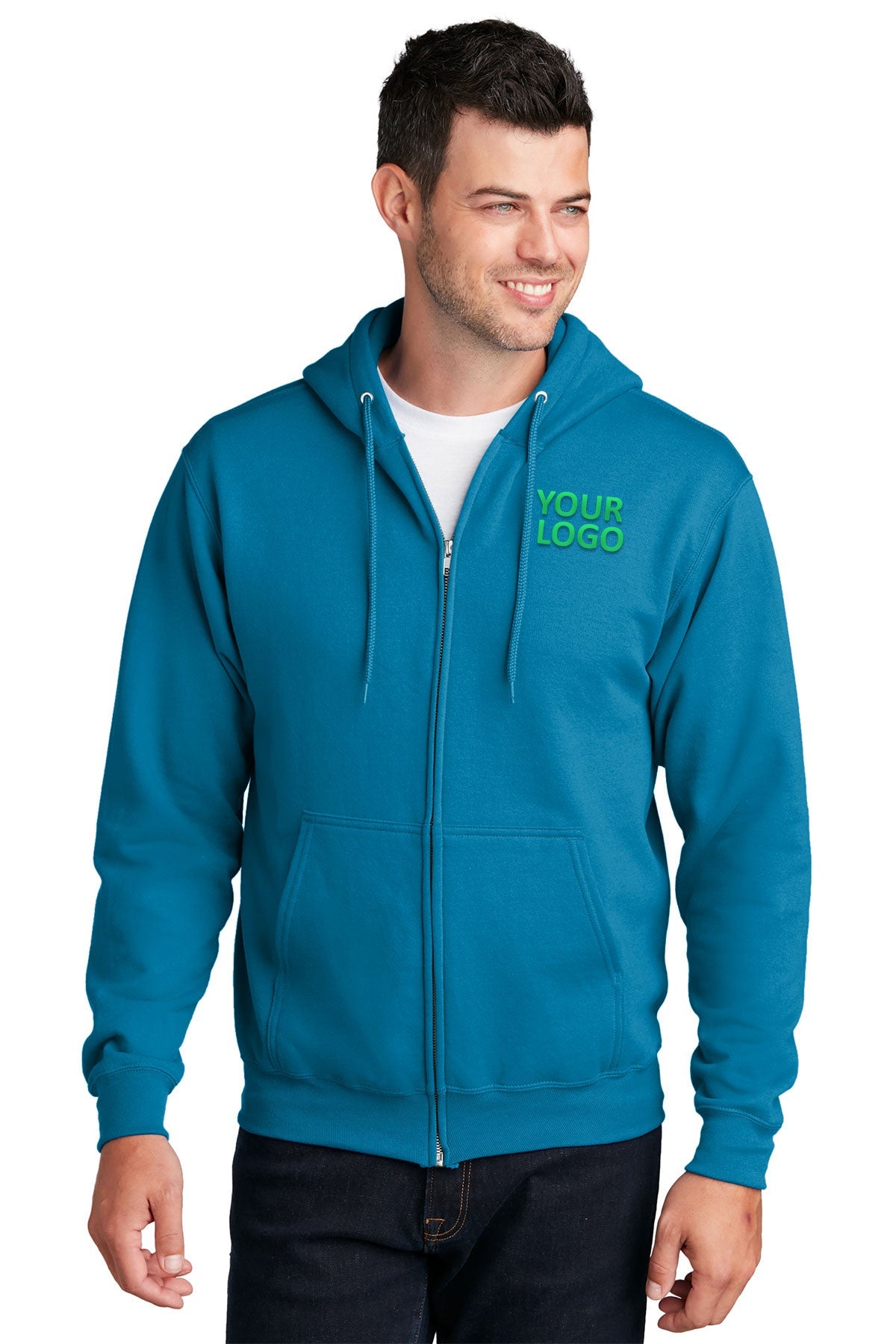 port & company neon blue pc78zh custom business sweatshirts