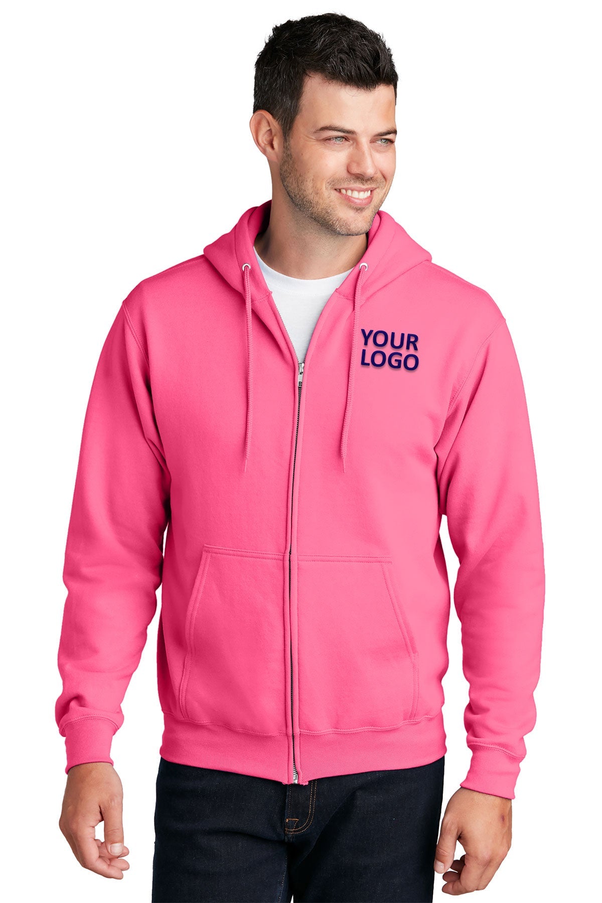 port & company neon pink pc78zh custom business sweatshirts