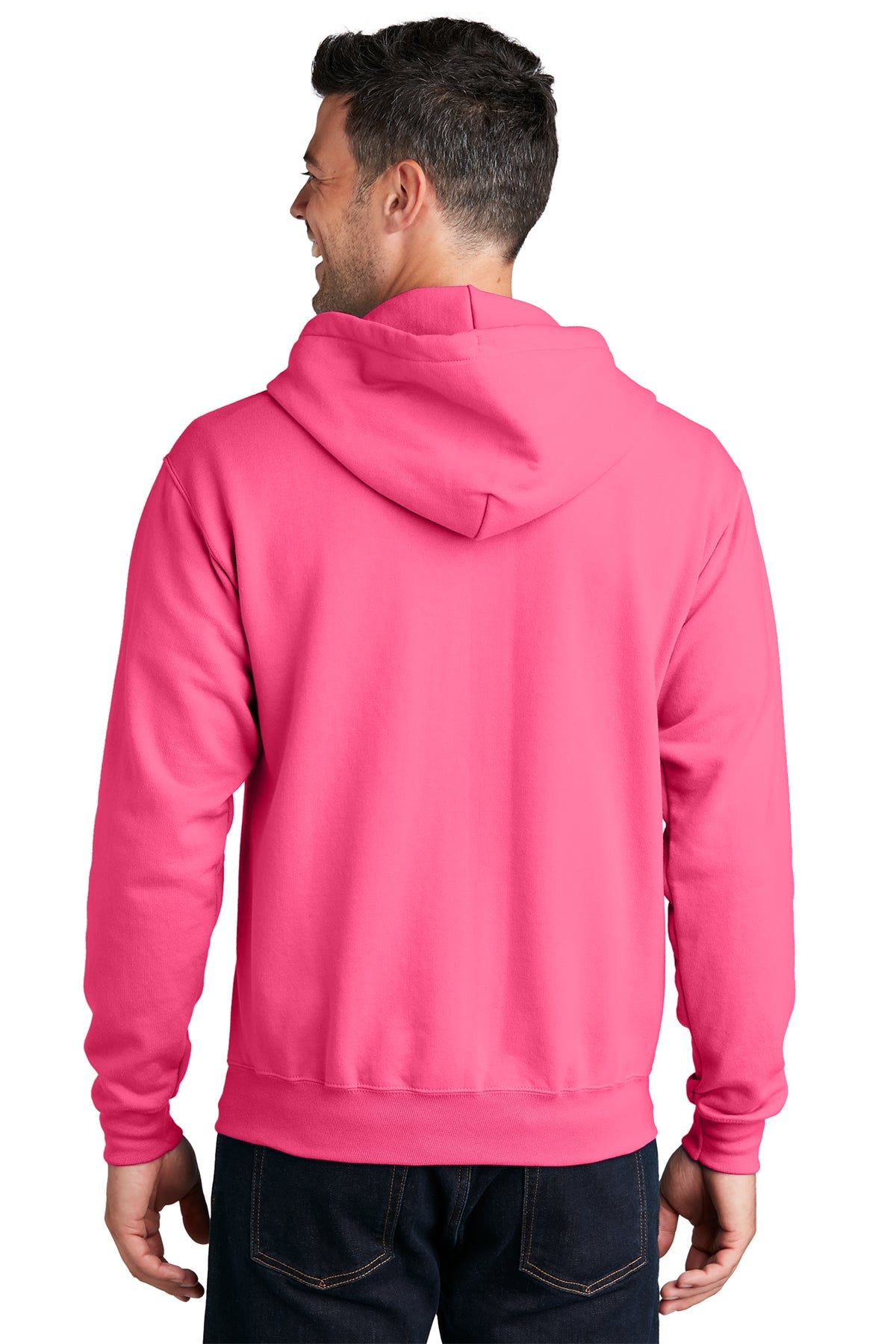 port & company_pc78zh _neon pink_company_logo_sweatshirts