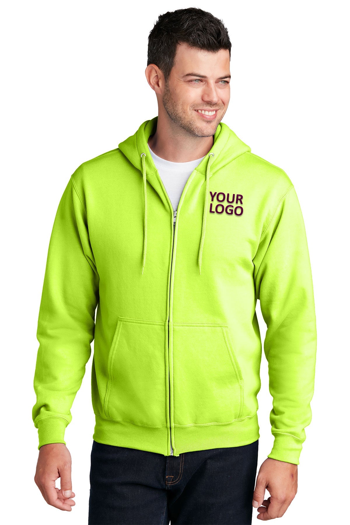 port & company neon yellow pc78zh custom business sweatshirts