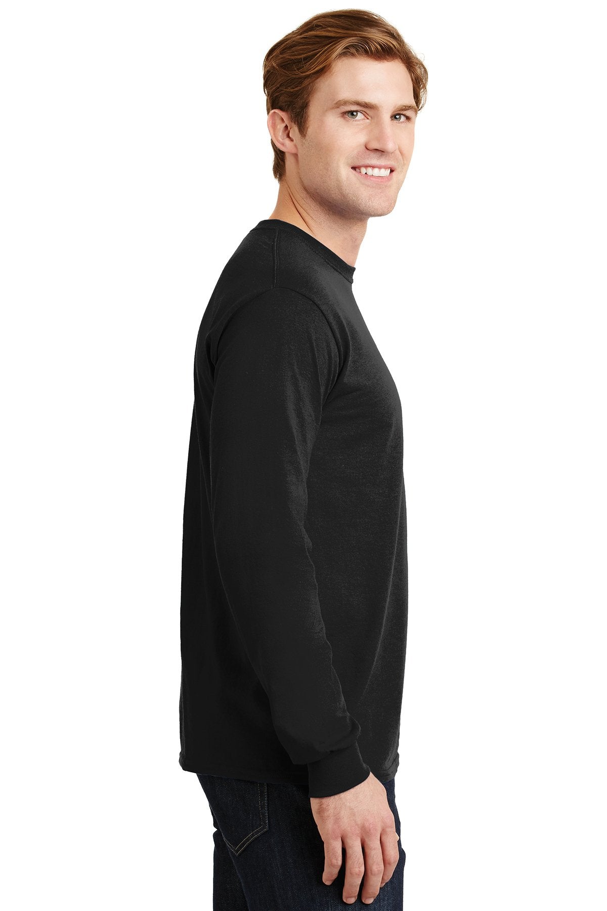 gildan dryblend cotton poly long sleeve t shirt 8400 black