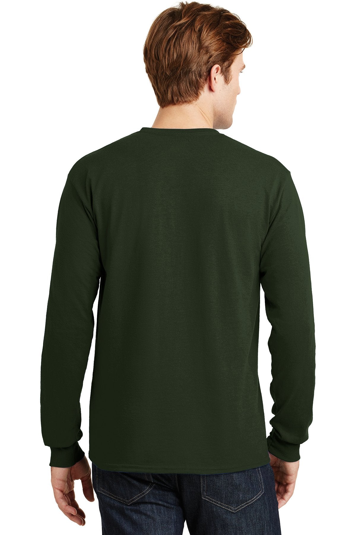 gildan dryblend cotton poly long sleeve t shirt 8400 forest green