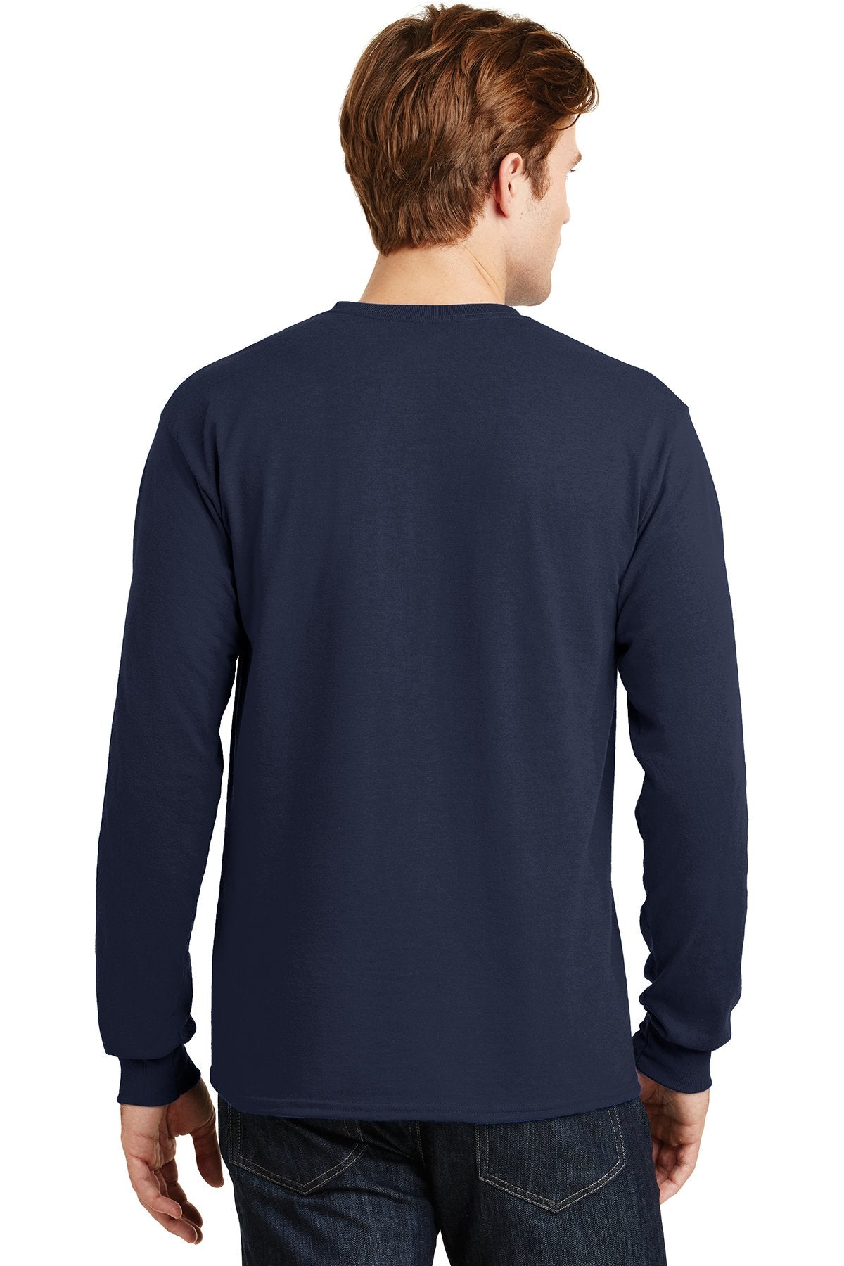 gildan dryblend cotton poly long sleeve t shirt 8400 navy