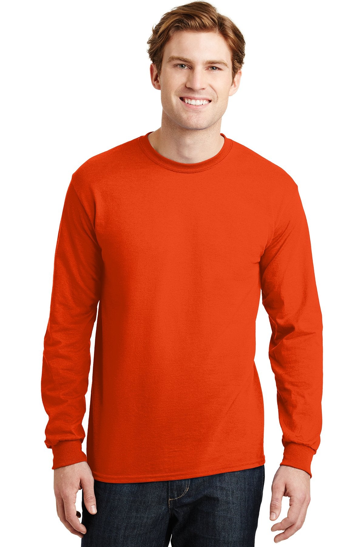 gildan dryblend cotton poly long sleeve t shirt 8400 orange