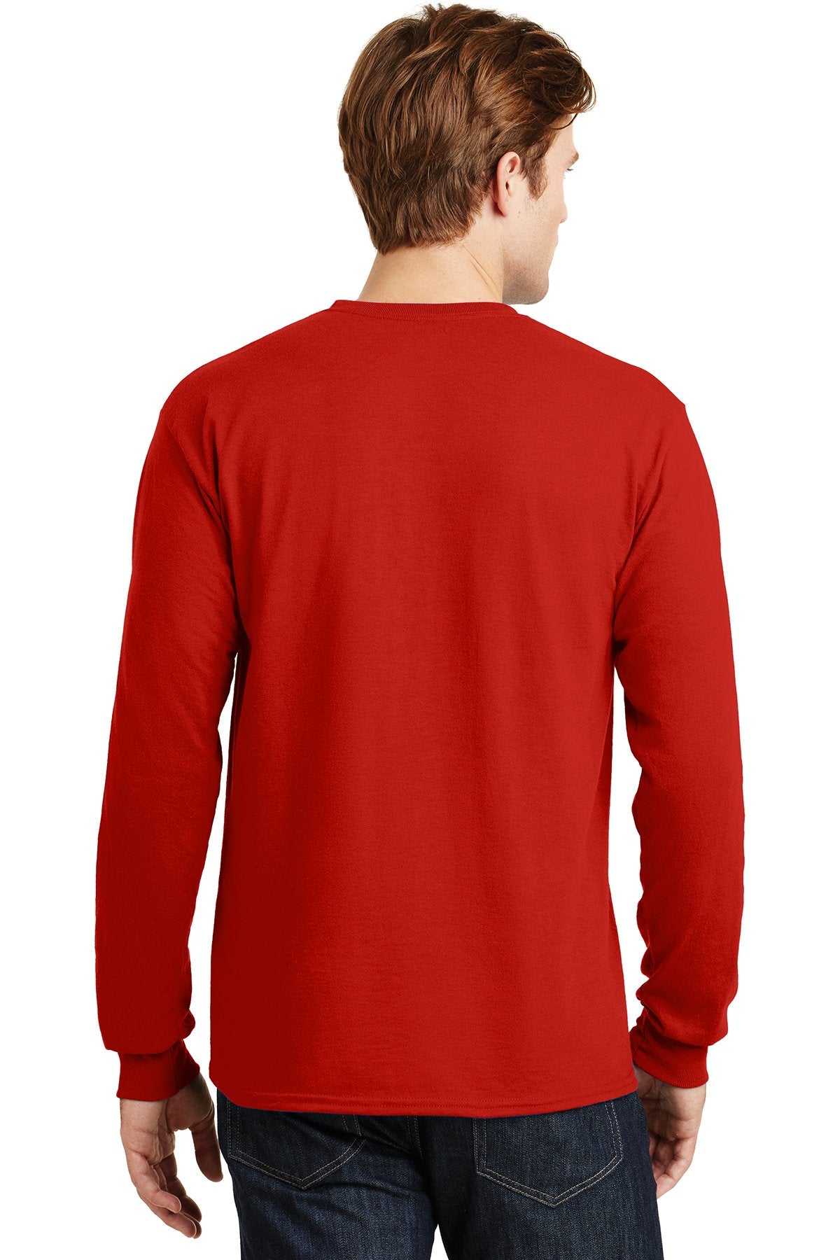 gildan dryblend cotton poly long sleeve t shirt 8400 red