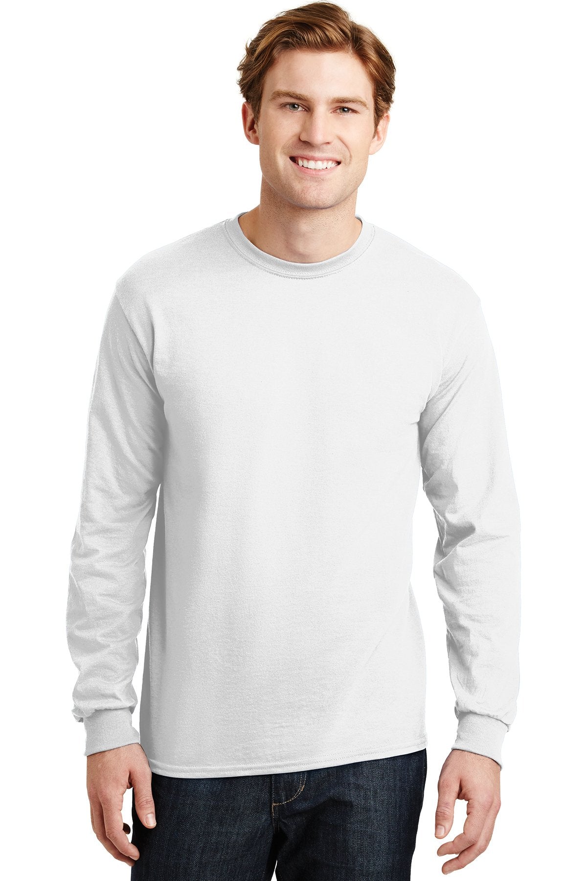 gildan dryblend cotton poly long sleeve t shirt 8400 white