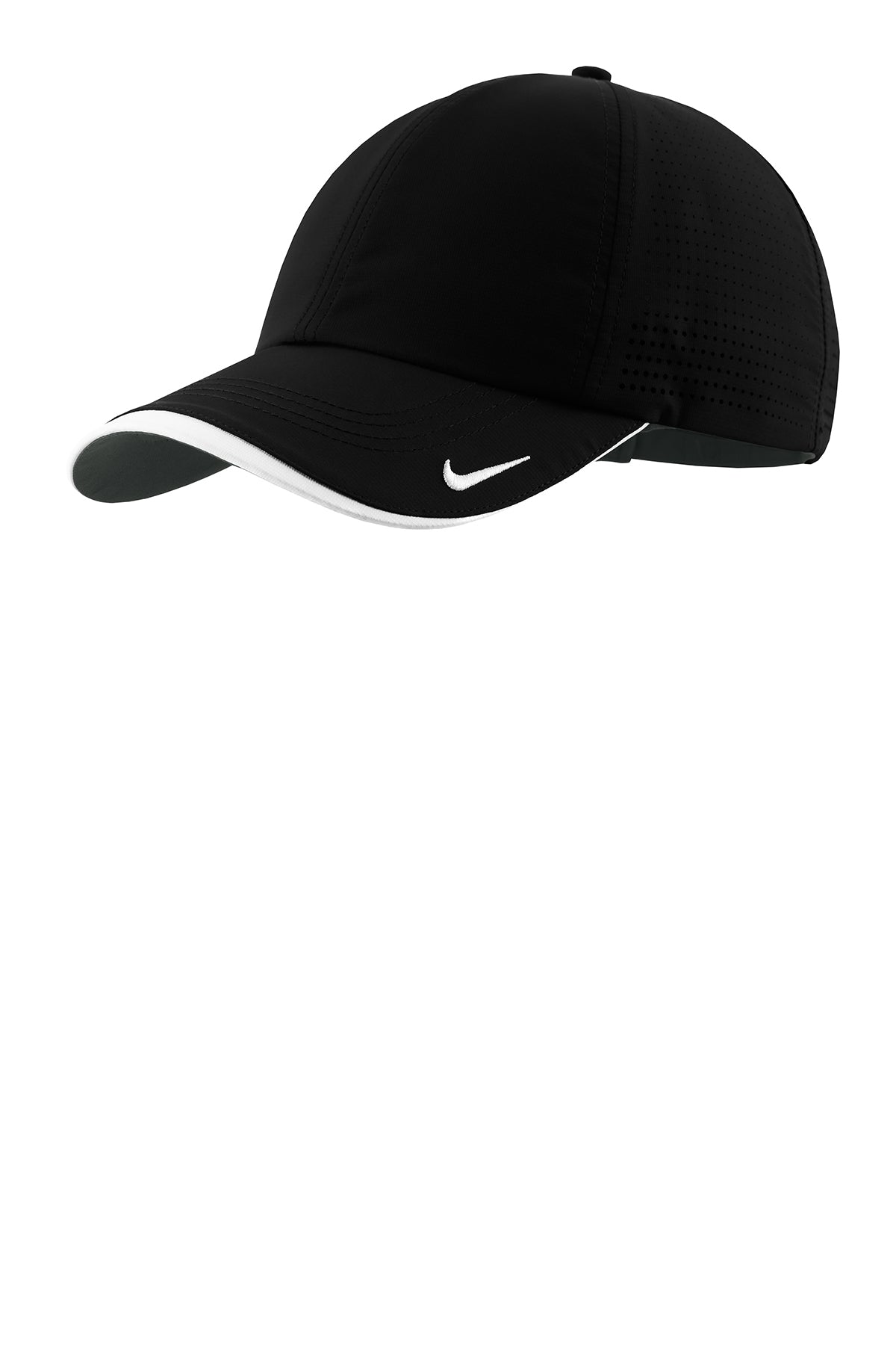 Nike Dri-FIT Swoosh Perforated Customized Caps, Black