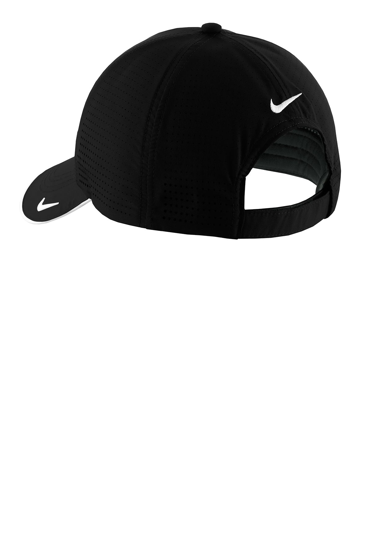 Nike Dri-FIT Swoosh Perforated Customized Caps, Black