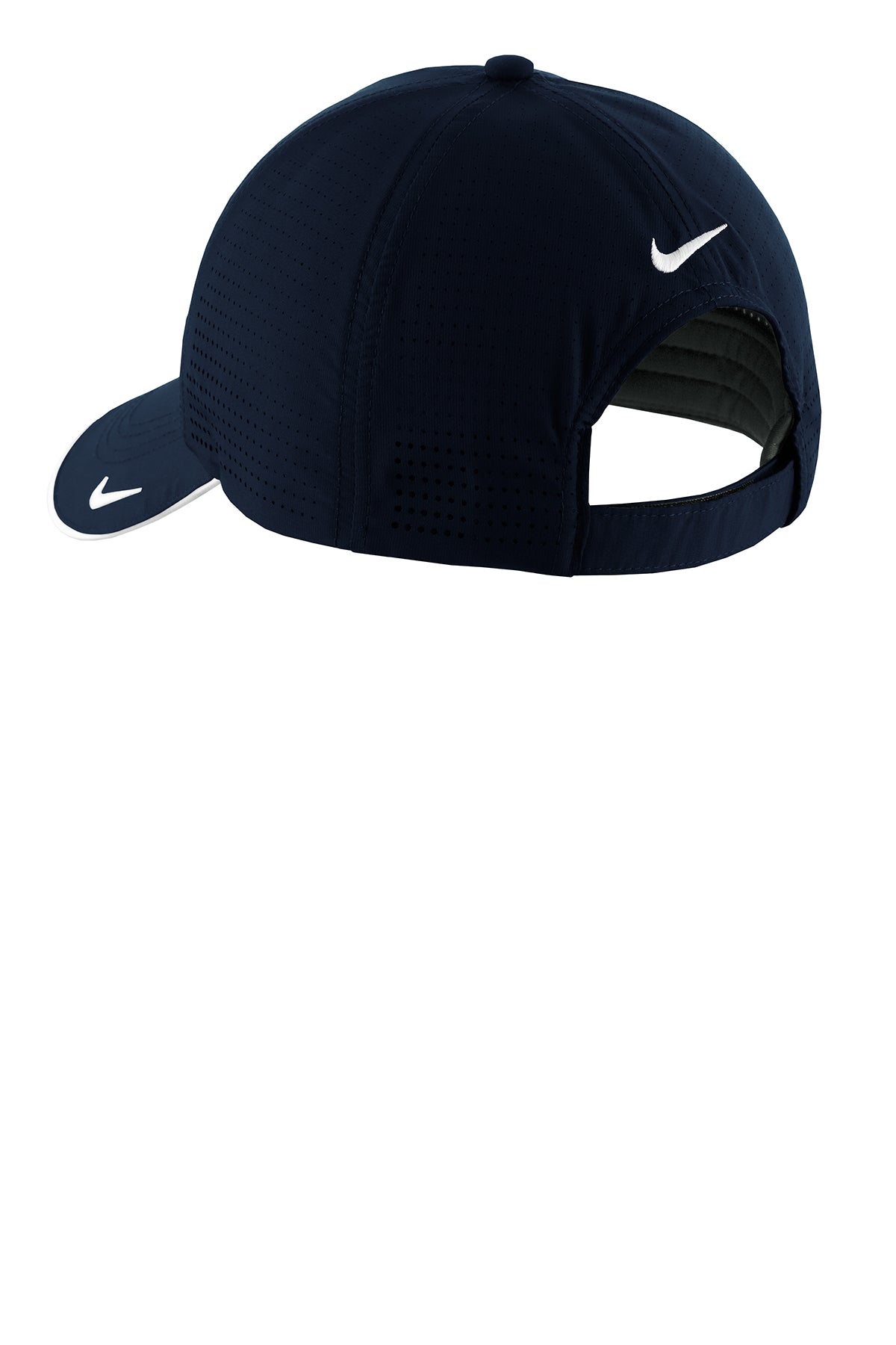 Branded Nike Dri FIT Swoosh Perforated Cap Navy