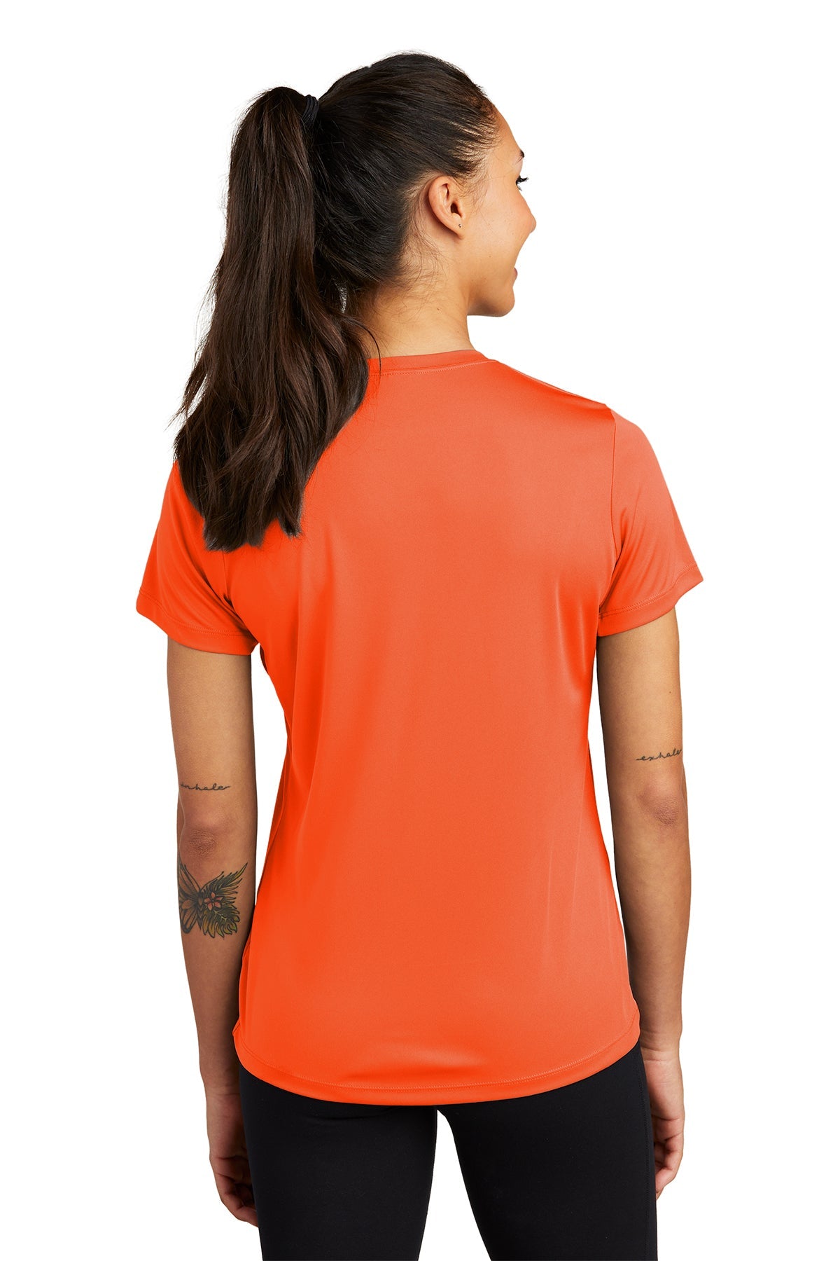 Sport-Tek Ladies PosiCharge Customized Competitor Tee's, Neon Orange