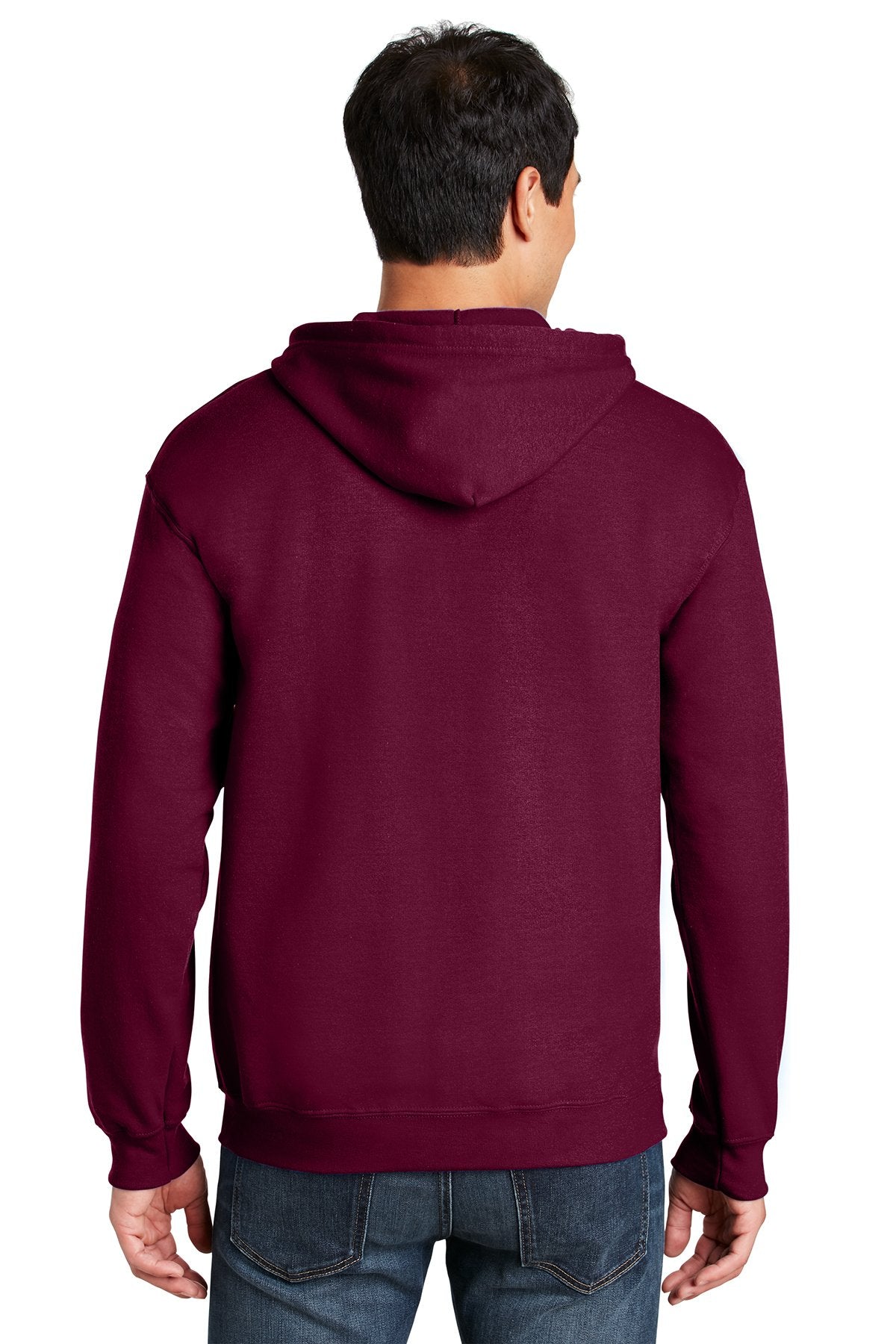 Gildan Heavy Blend Full Zip Hooded Sweatshirt Maroon