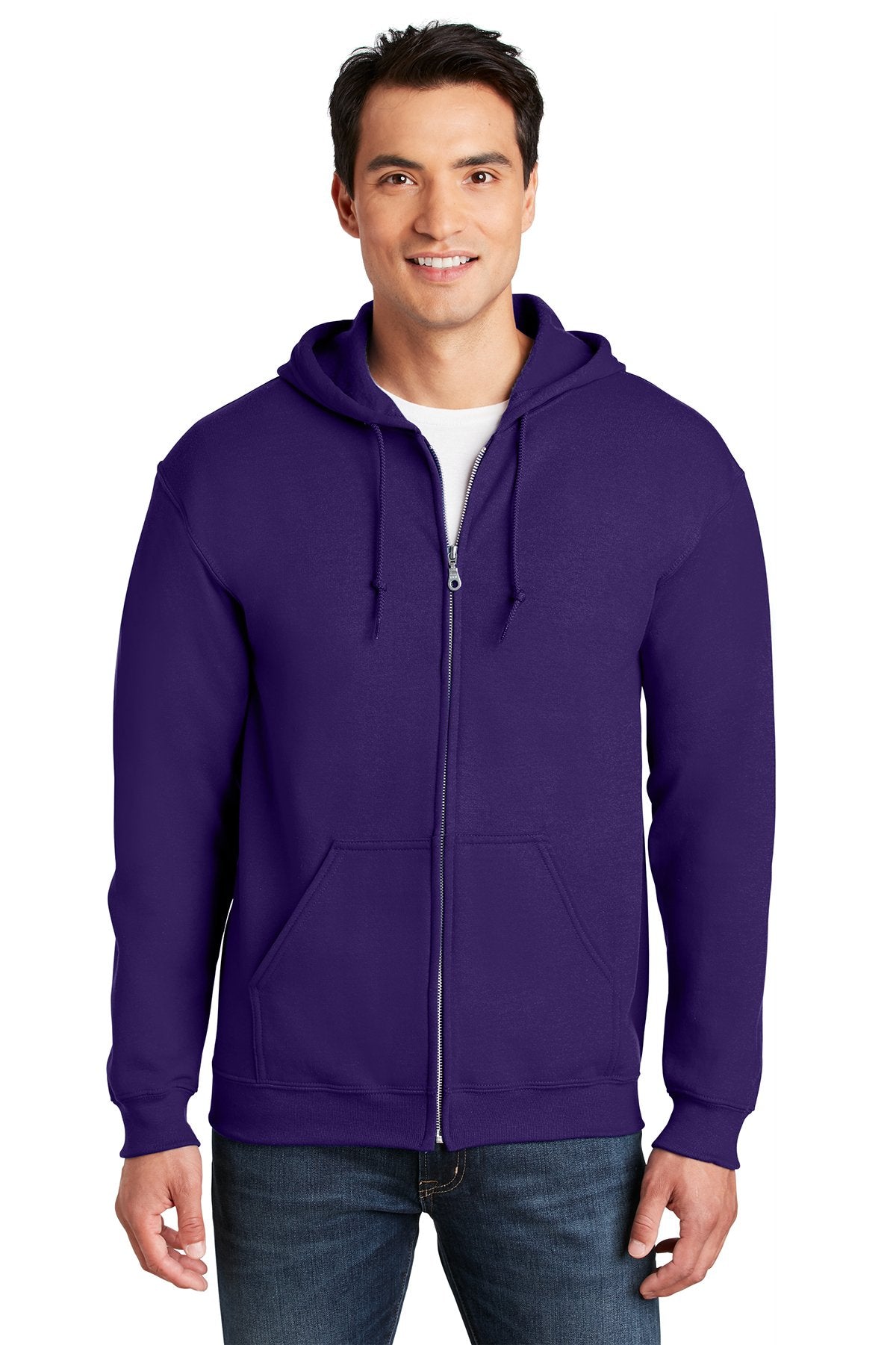 Gildan Purple 18600 polo shirt with logo embroidered