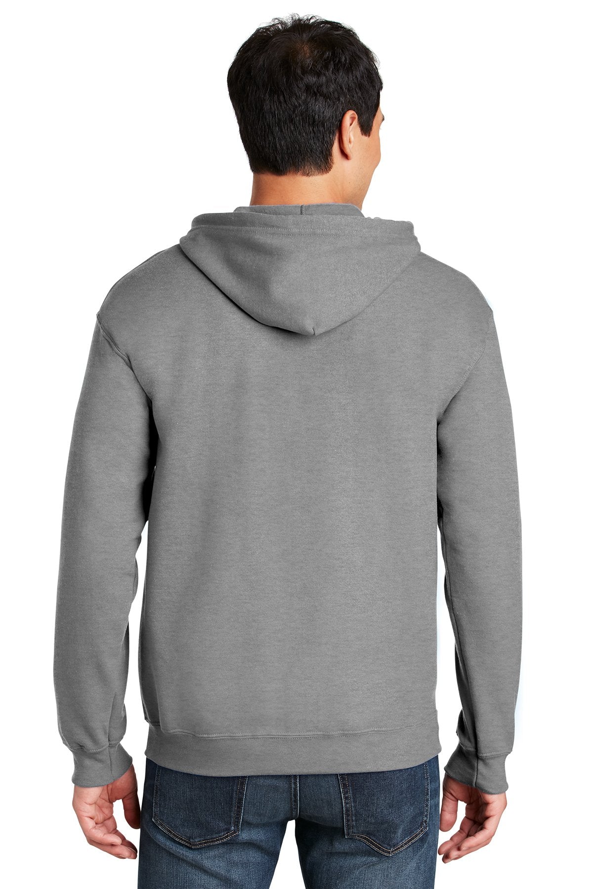 Gildan Heavy Blend Full Zip Hooded Sweatshirt Sports Grey