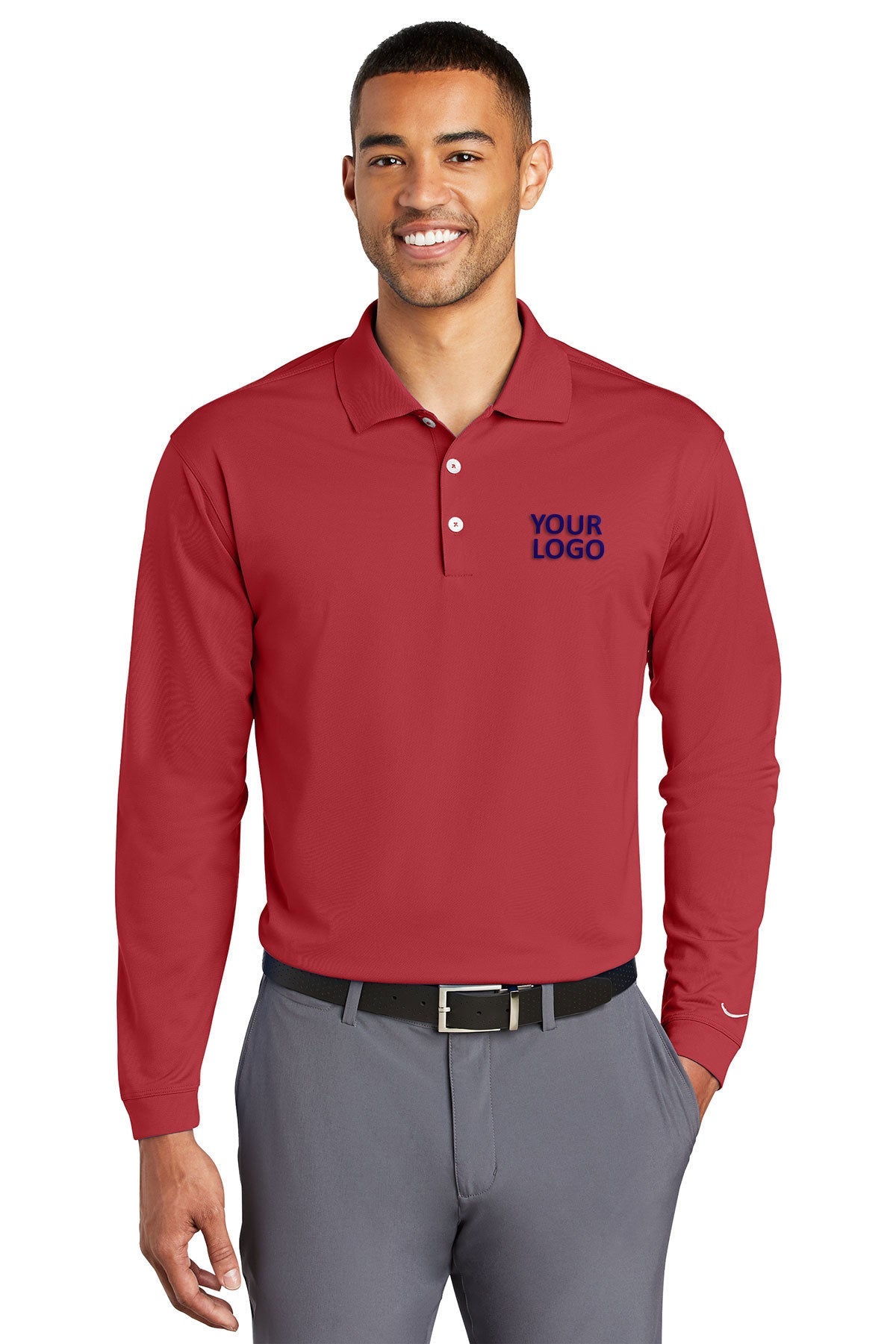 nike varsity red 466364 polo shirts with custom logo