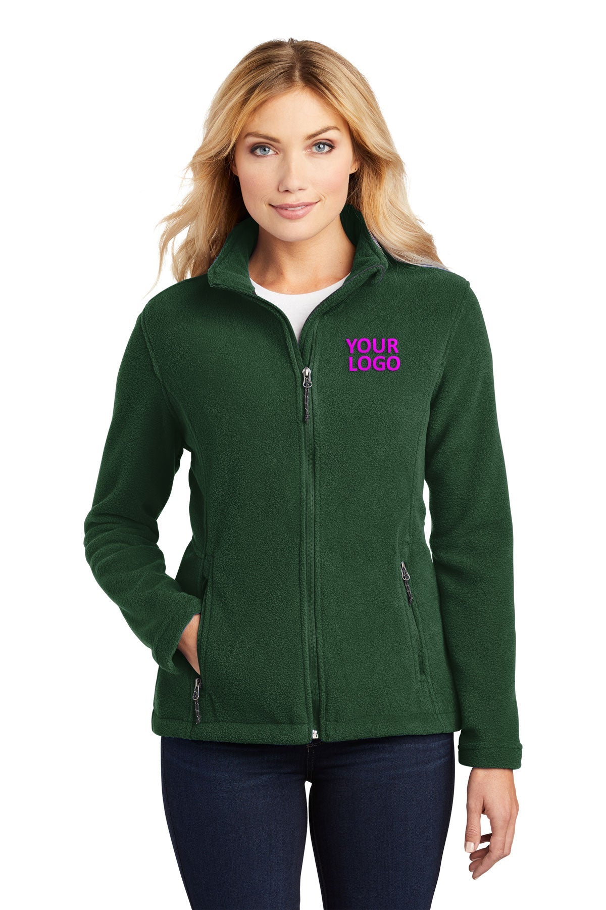 port authority forest green l217 company embroidered jackets