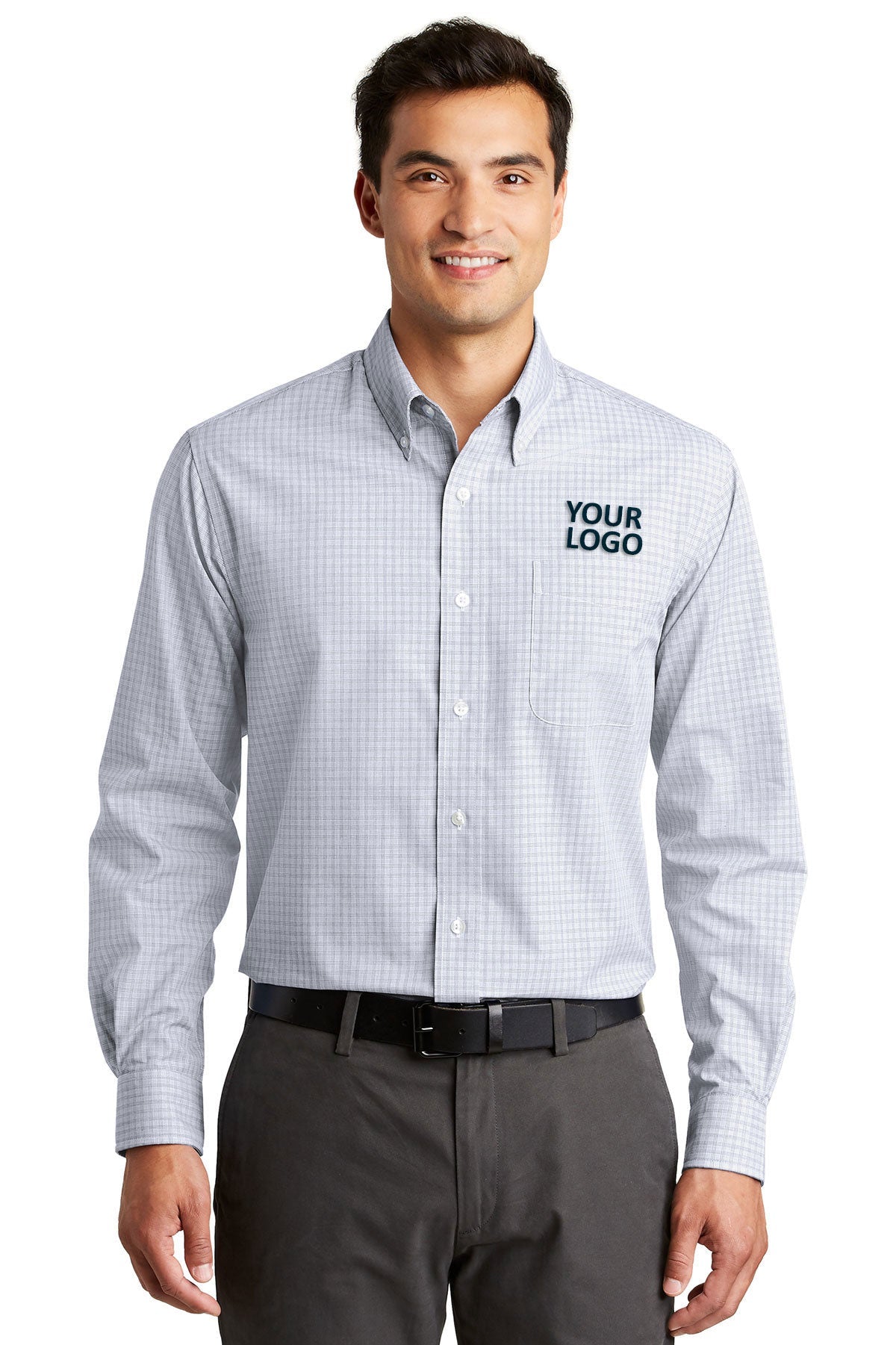 Port Authority White S639 work shirts with logo