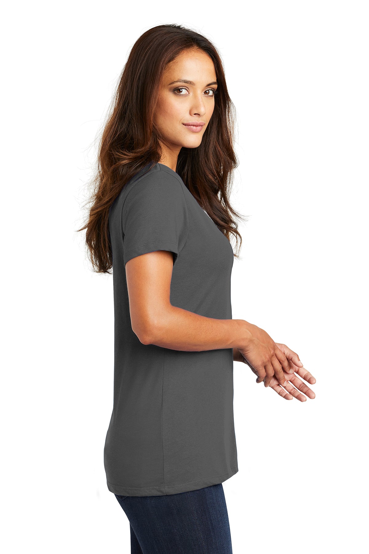 District Made - Ladies Perfect Weight V-Neck Tee