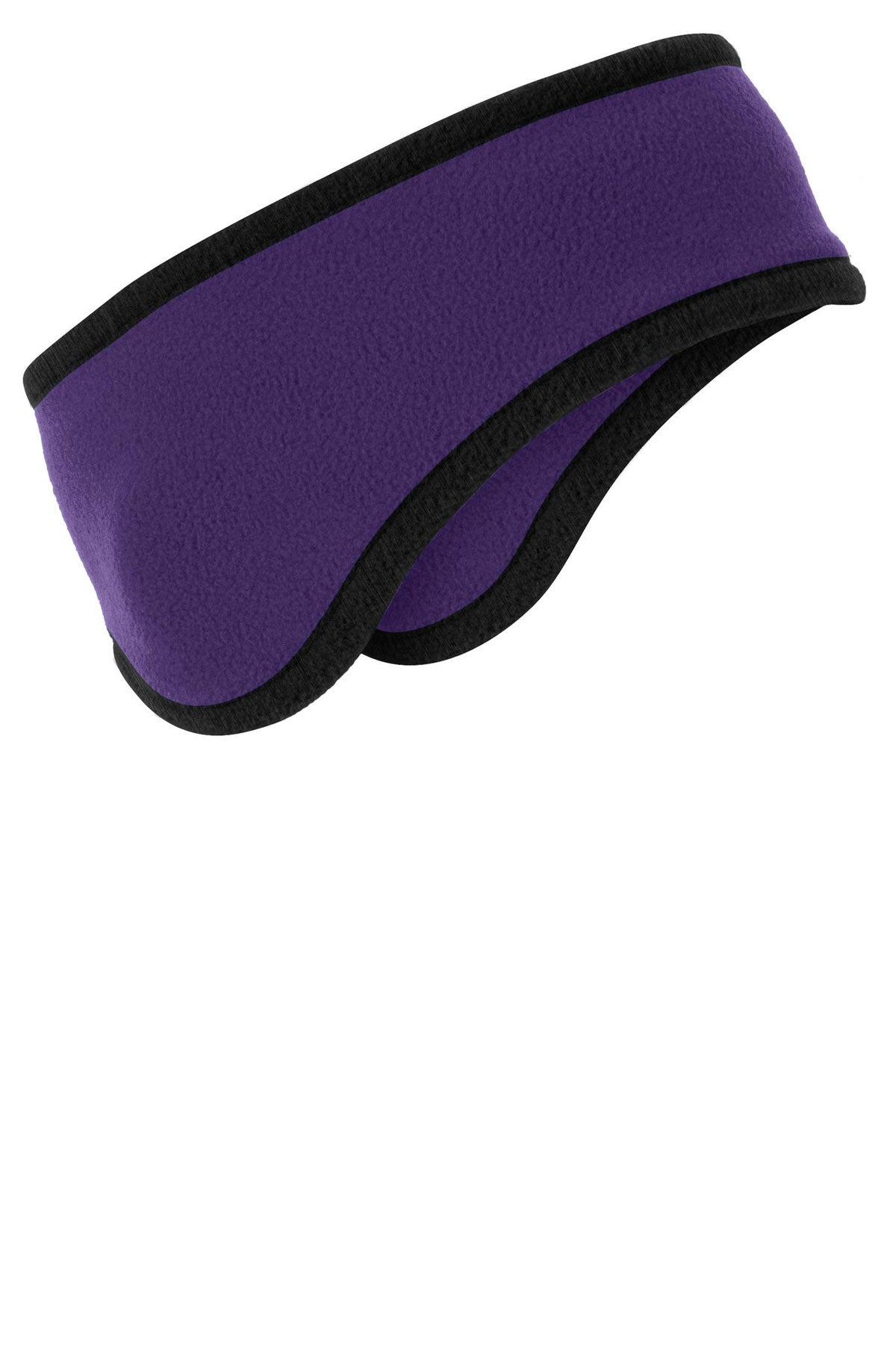 Port Authority Two-Color Fleece Customized Headbands, Purple