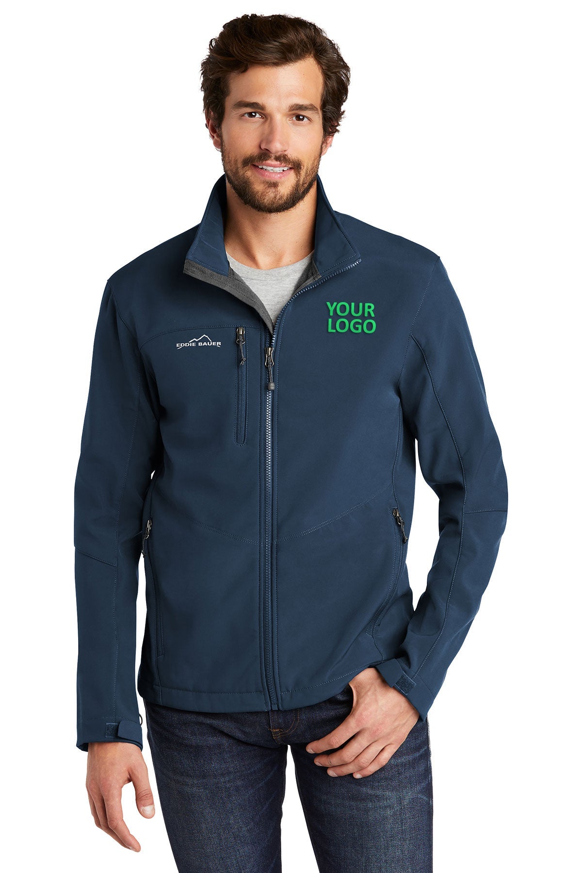 Eddie Bauer River Blue EB530 company jackets with logo