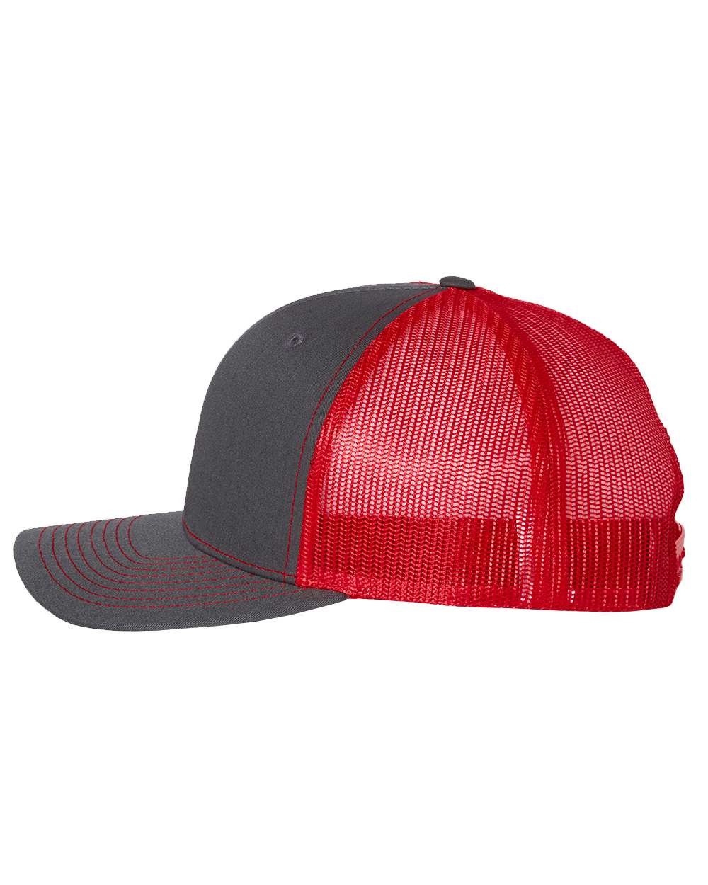 Richardson Adjustable Customized Snapback Trucker Caps, Charcoal Red