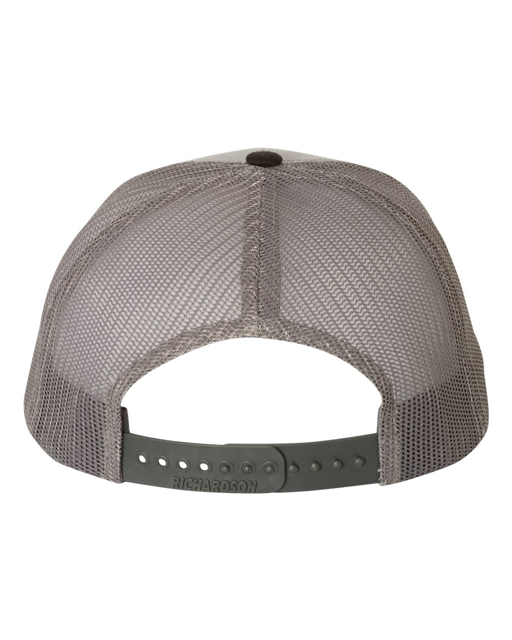Richardson Adjustable Branded Snapback Trucker Caps, Grey Charcoal Black