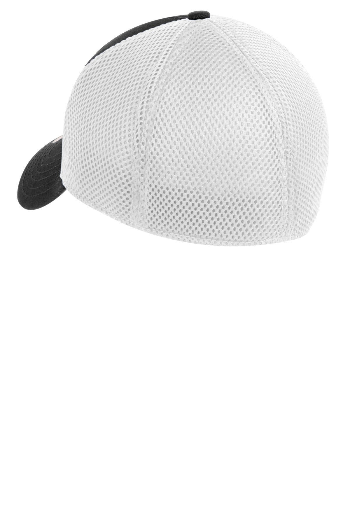 New Era Stretch Mesh Customized Caps, Black/White