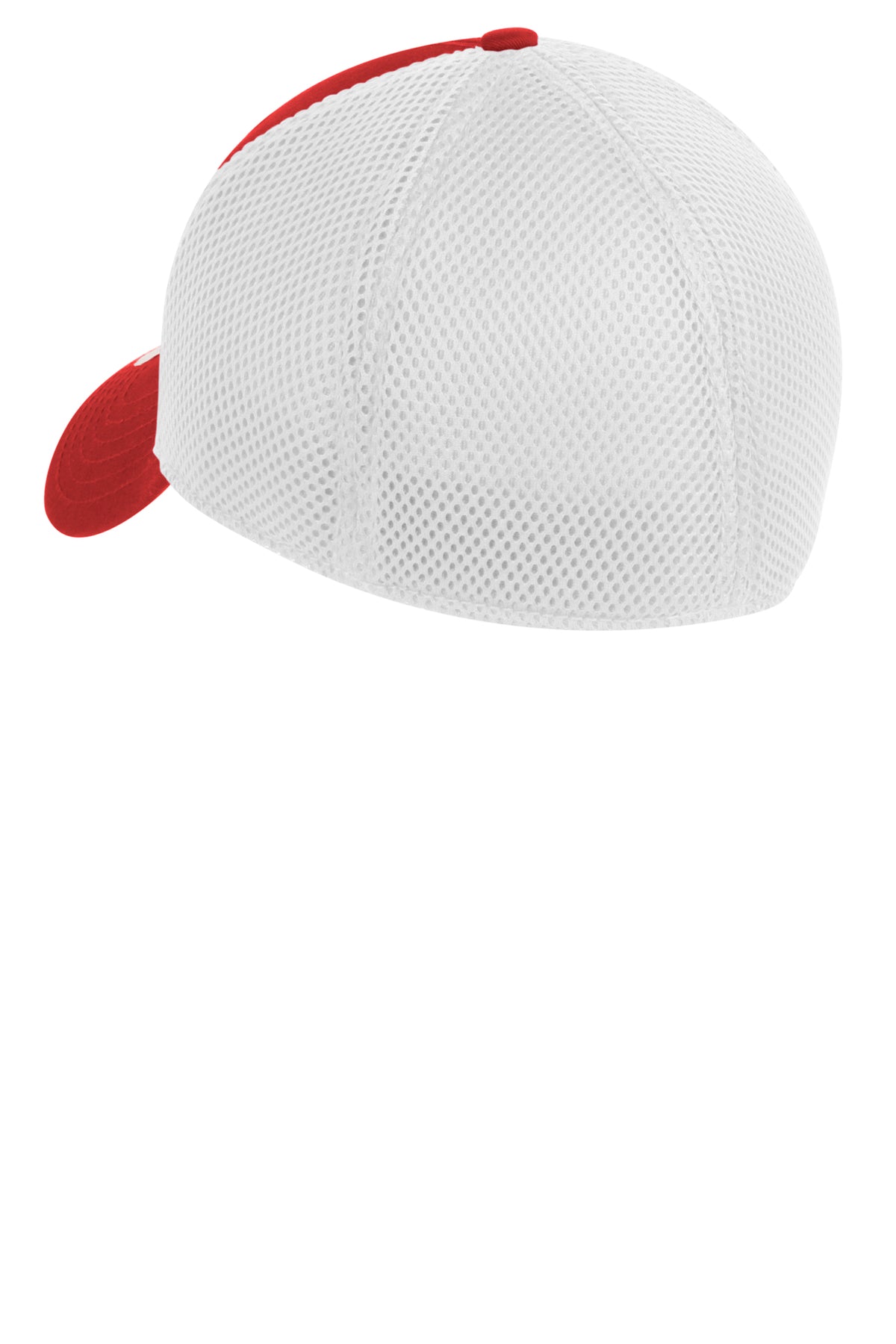 New Era Stretch Mesh Custom Caps, Scarlet Red/White
