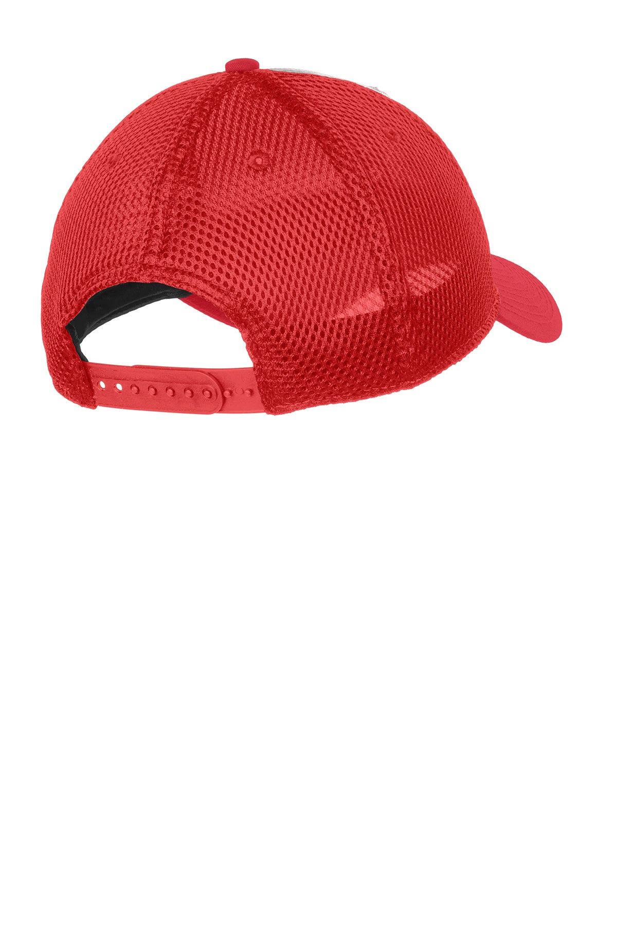 New Era Snapback Contrast Front Mesh Cap, White/Scarlet Red
