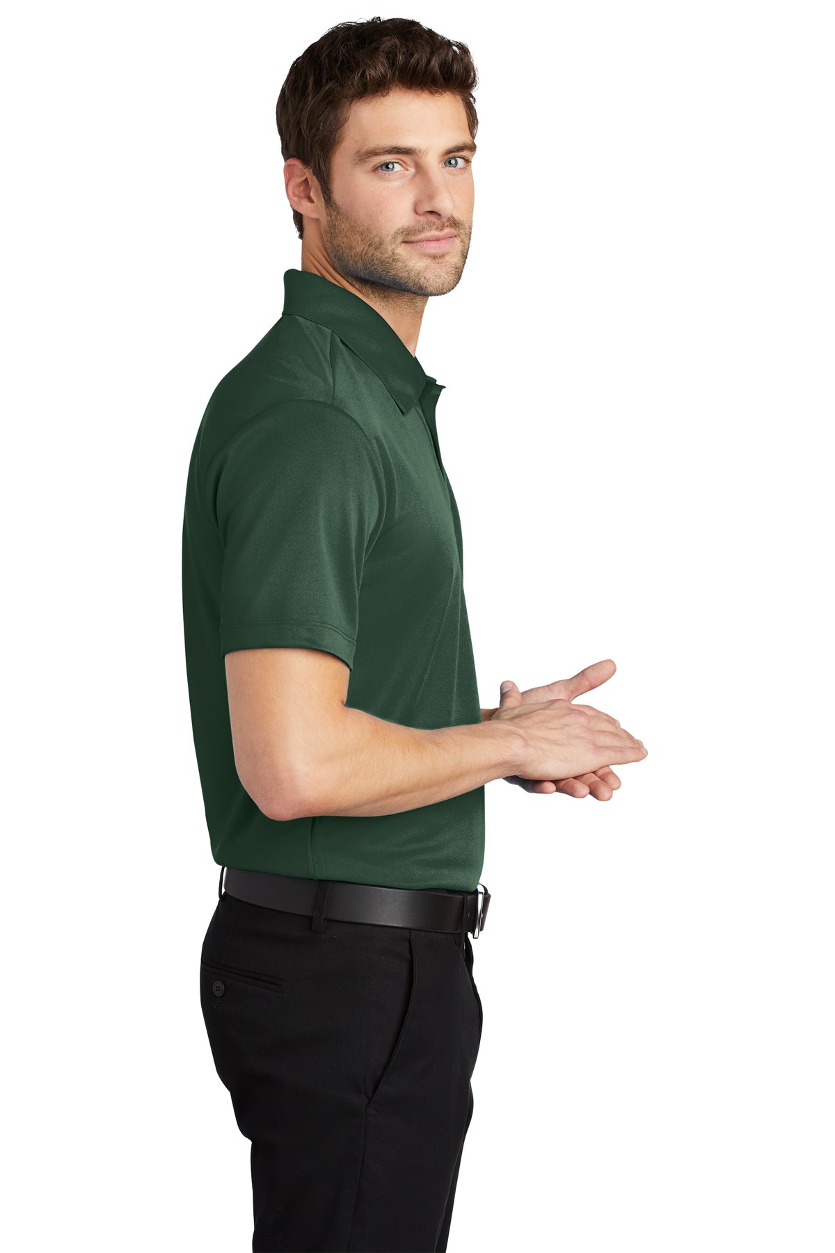 port authority_k540 _dark green_company_logo_polos