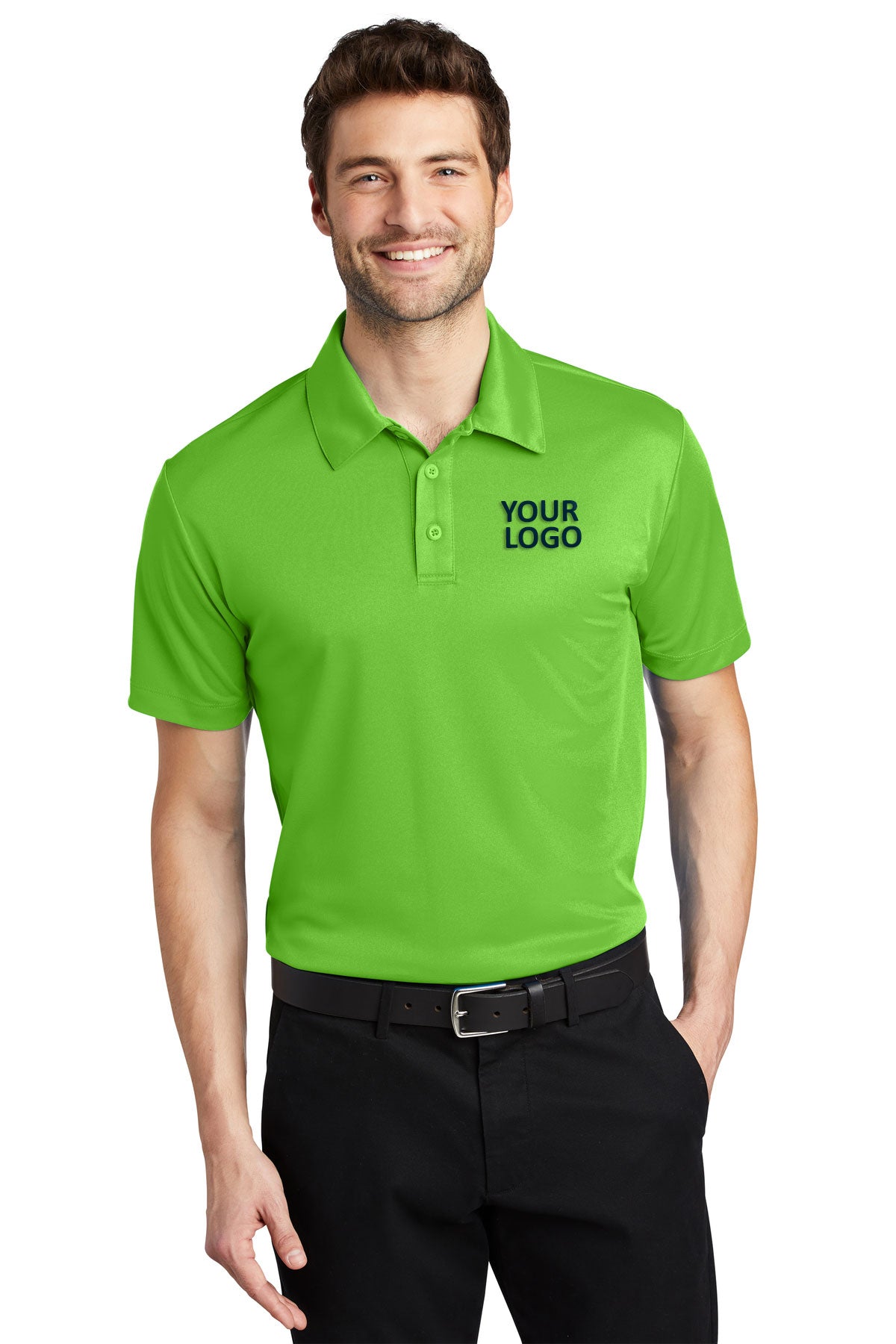 port authority lime k540 custom made polo shirts with logo