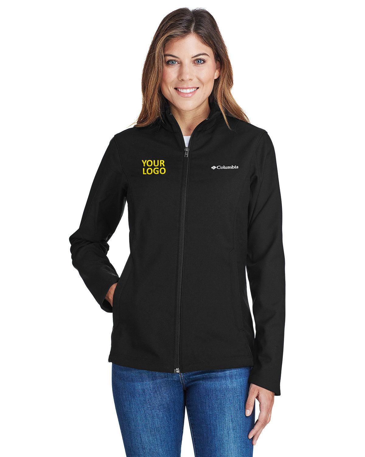 Columbia Black 5343 embroidered jackets for business