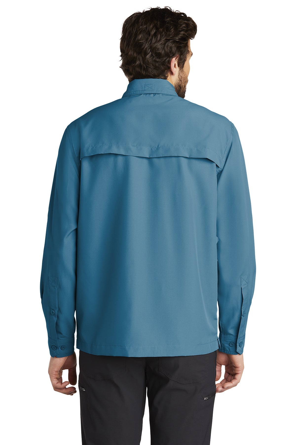 Branded Eddie Bauer Long Sleeve Fishing Shirt Gulf Teal