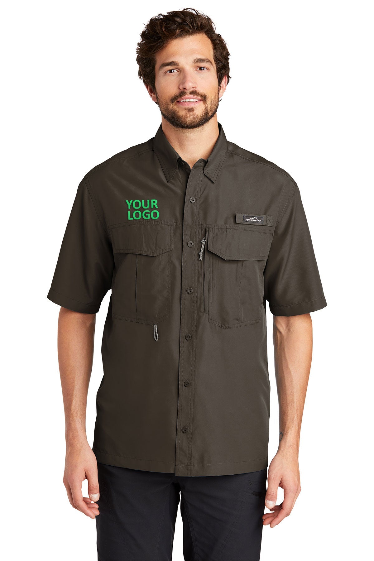 Branded Eddie Bauer Short Sleeve Fishing Shirt Boulder
