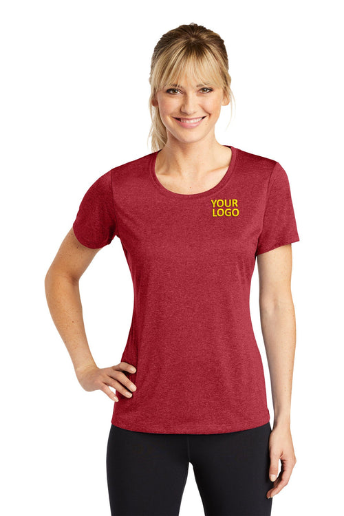 Sport-Tek Branded Heather Contender Tee's, Scarlet Heather