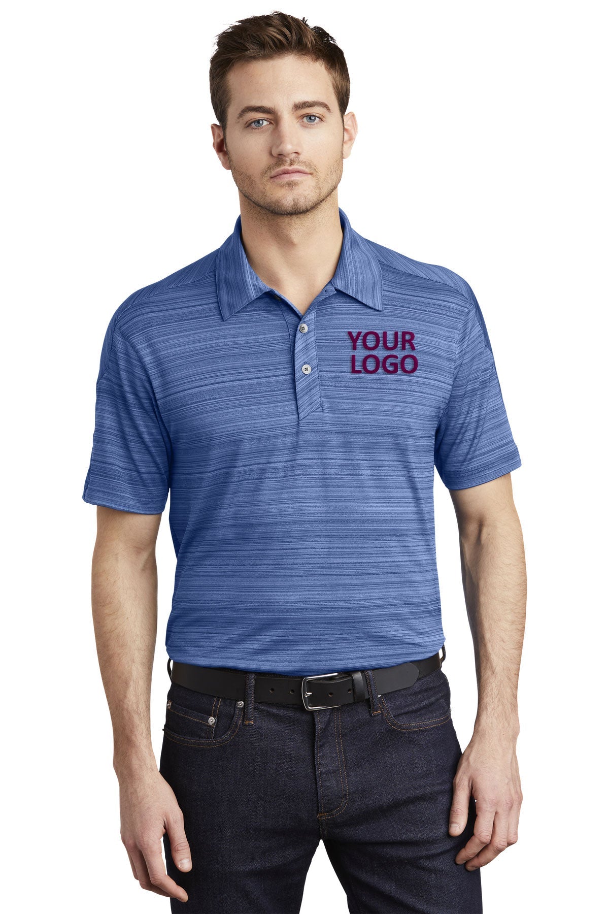 OGIO Blue Indigo OG116 work polo shirts with logo
