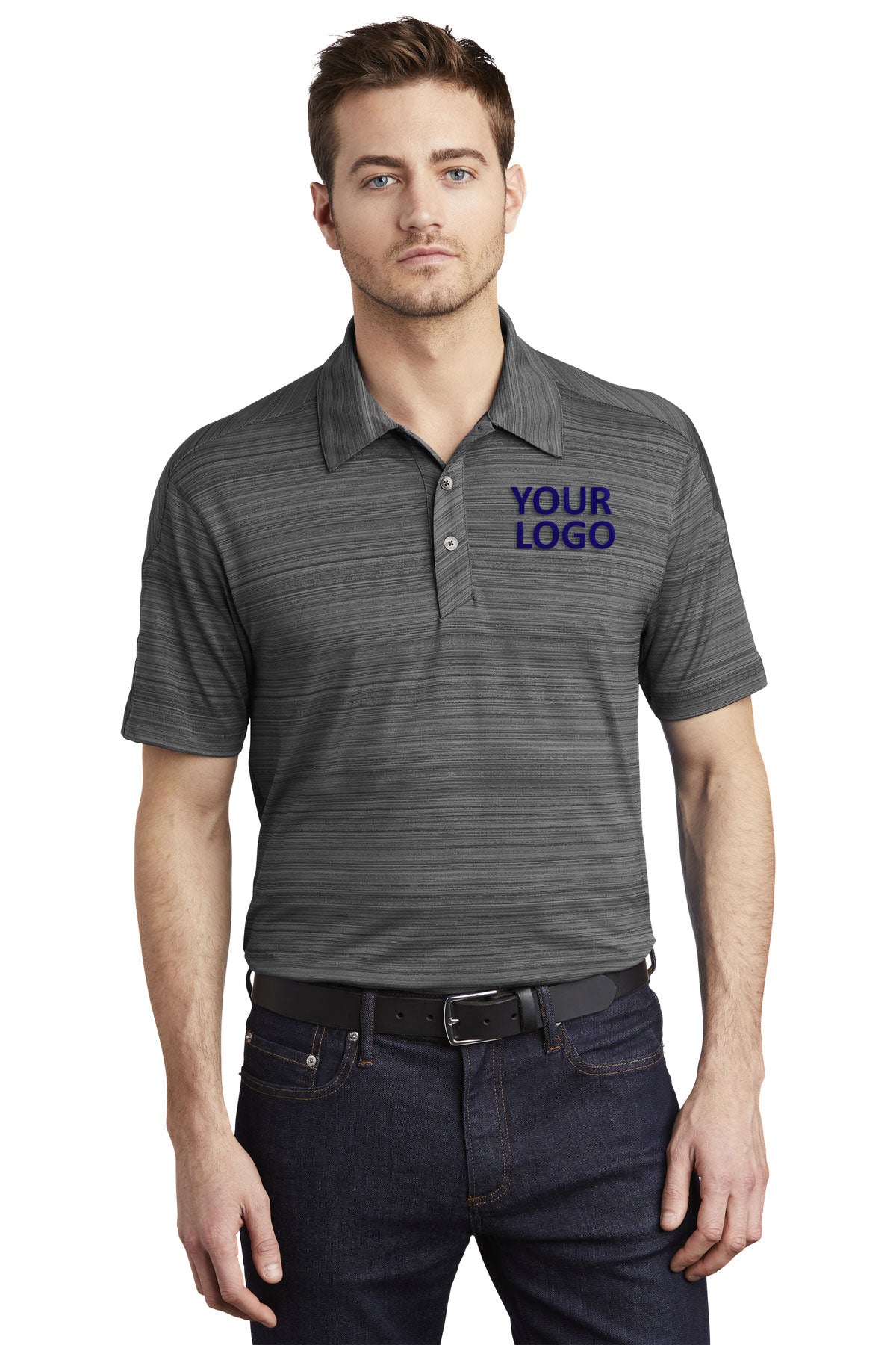 OGIO Petrol Grey OG116 work polo shirts with logo