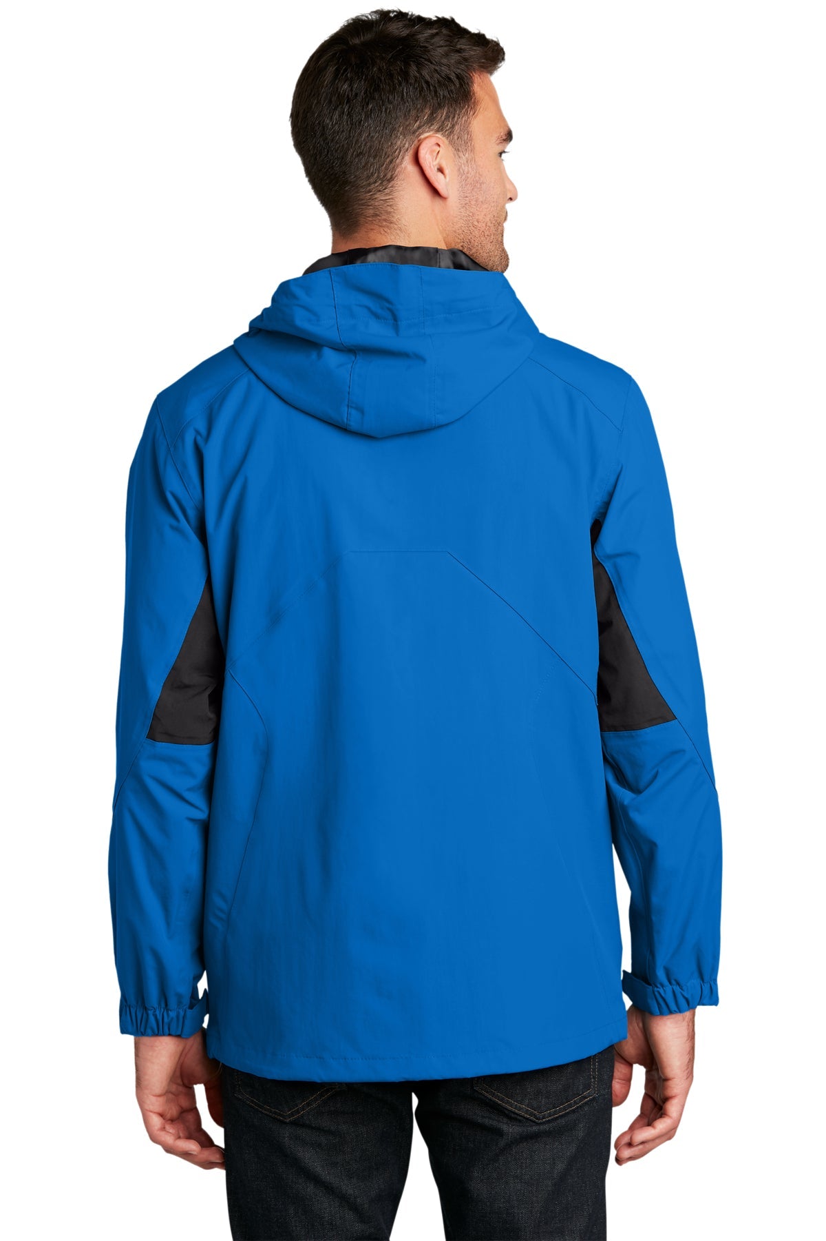 Port Authority Cascade Customized Waterproof Jackets, Imperial Blue/ Black