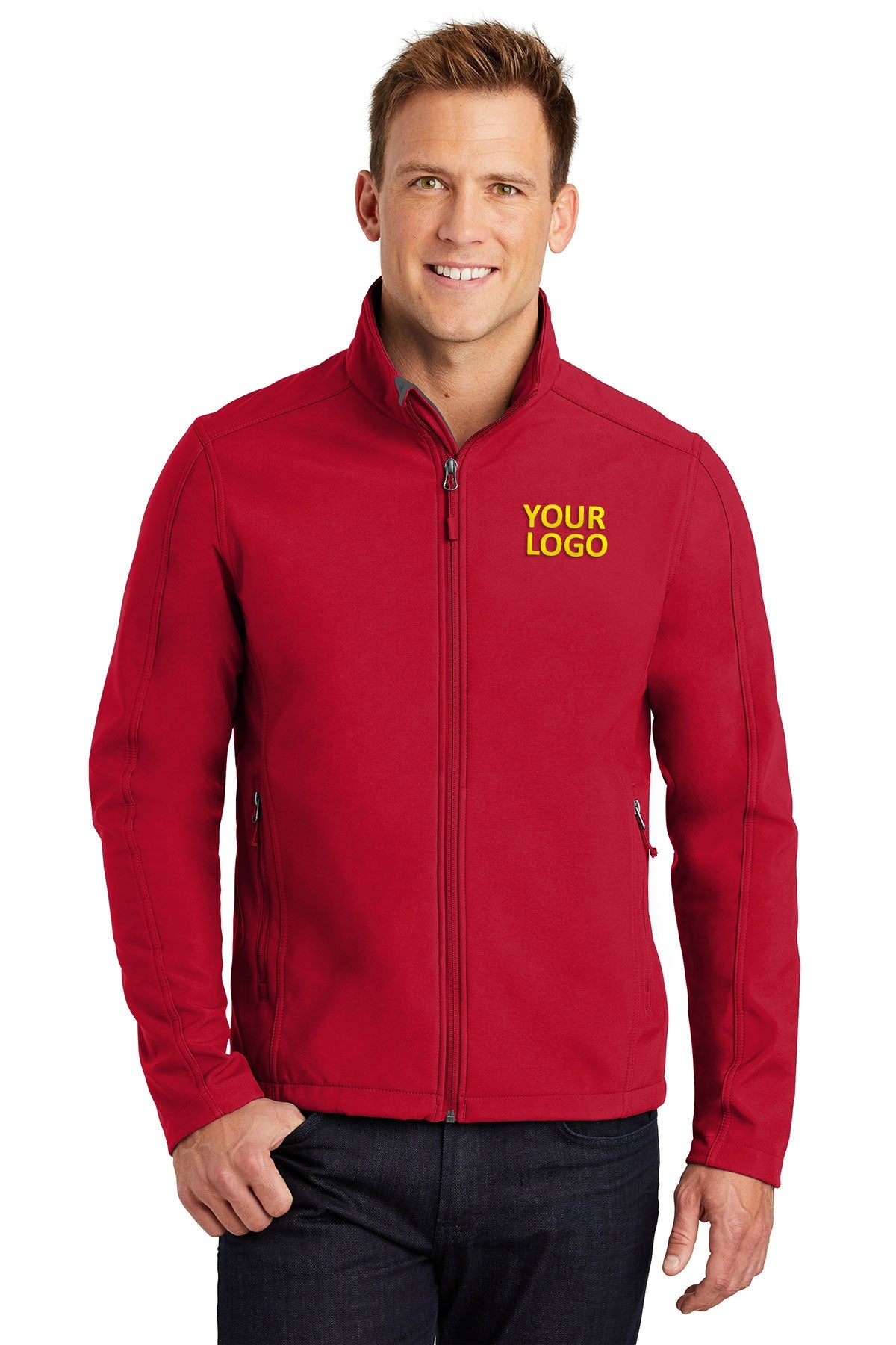 port authority rich red j317 custom jackets with logo