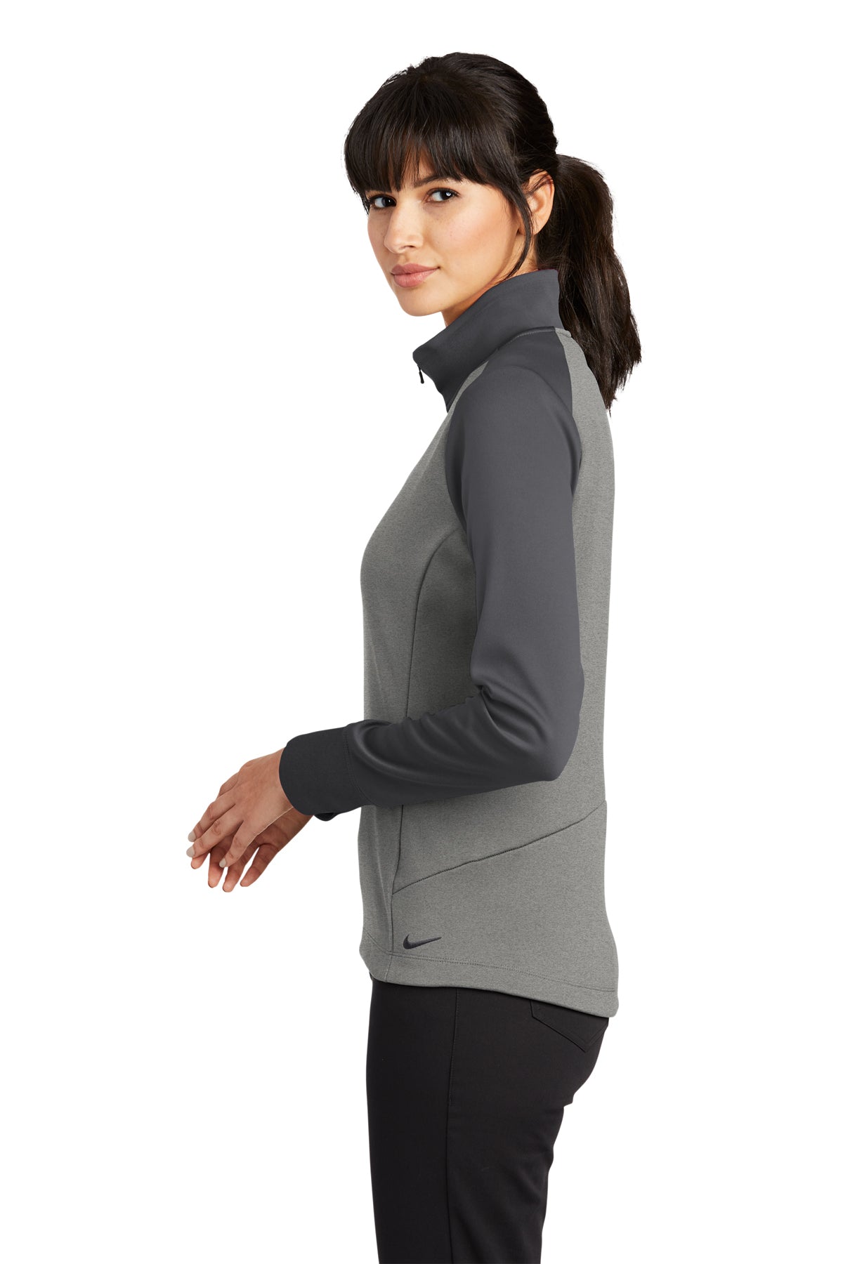 Nike Ladies Dri-FIT Custom Quarter Zip Cover-Ups, Athletic Grey Heather
