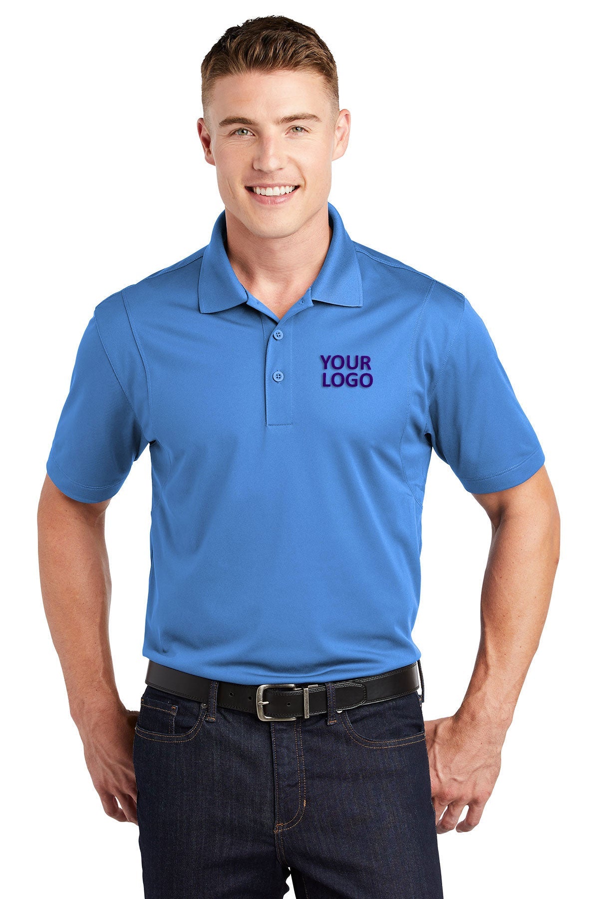 Sport-Tek Blue Lake TST650 business polo shirts embroidered