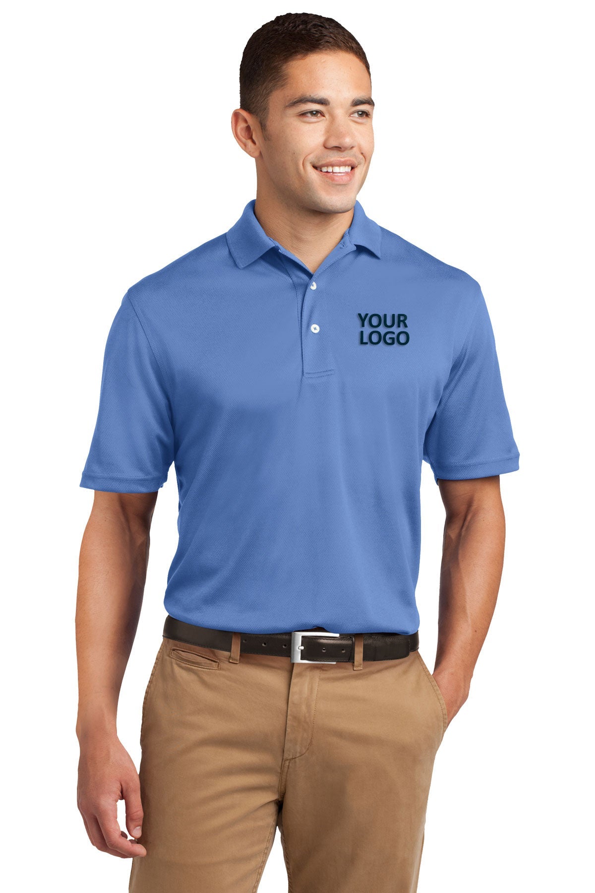 Sport-Tek Blueberry TK469 quality polo shirts with company logo
