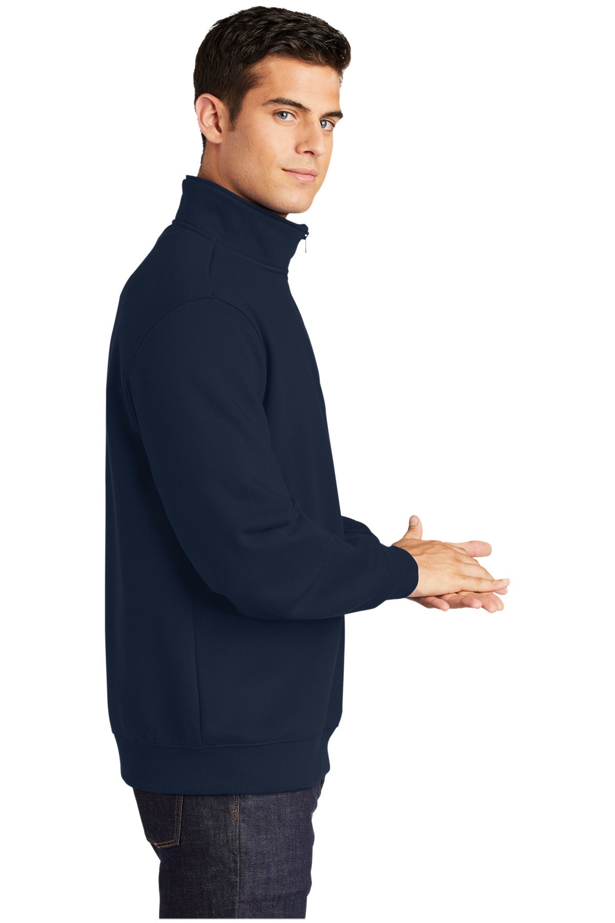 Sport-Tek Tall Customized 1/4-Zip Sweatshirts, True Navy
