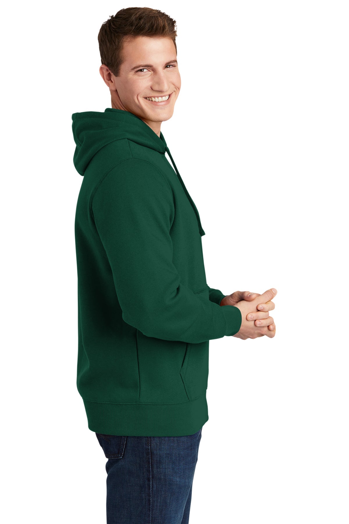 Sport-Tek Tall Pullover Branded Hooded Sweatshirts, Forest Green