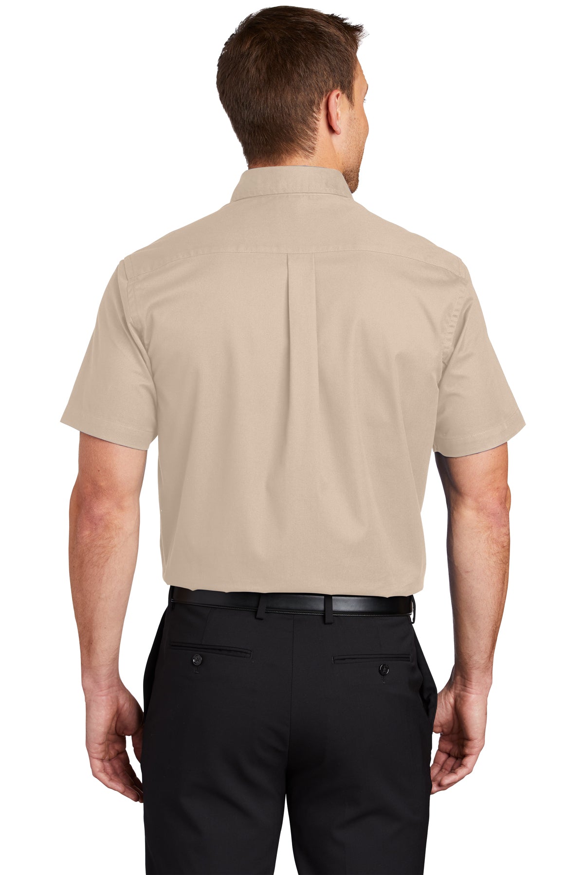 Port Authority Tall Short Sleeve Custom Easy Care Shirts, Stone