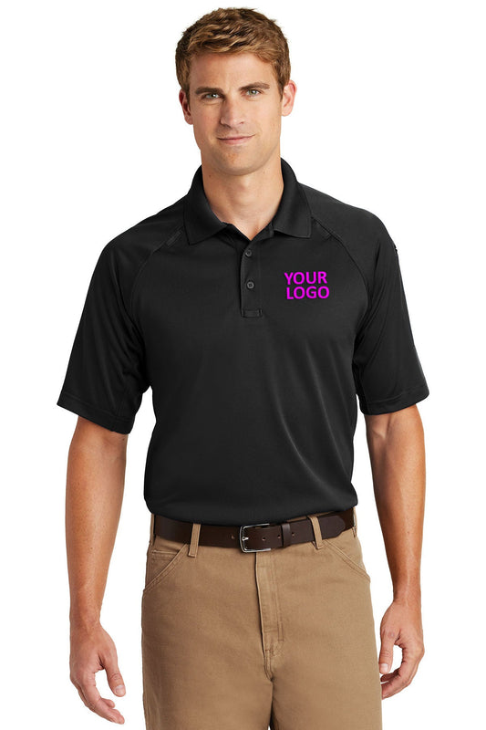 CornerStone Black TLCS410 polo custom shirts