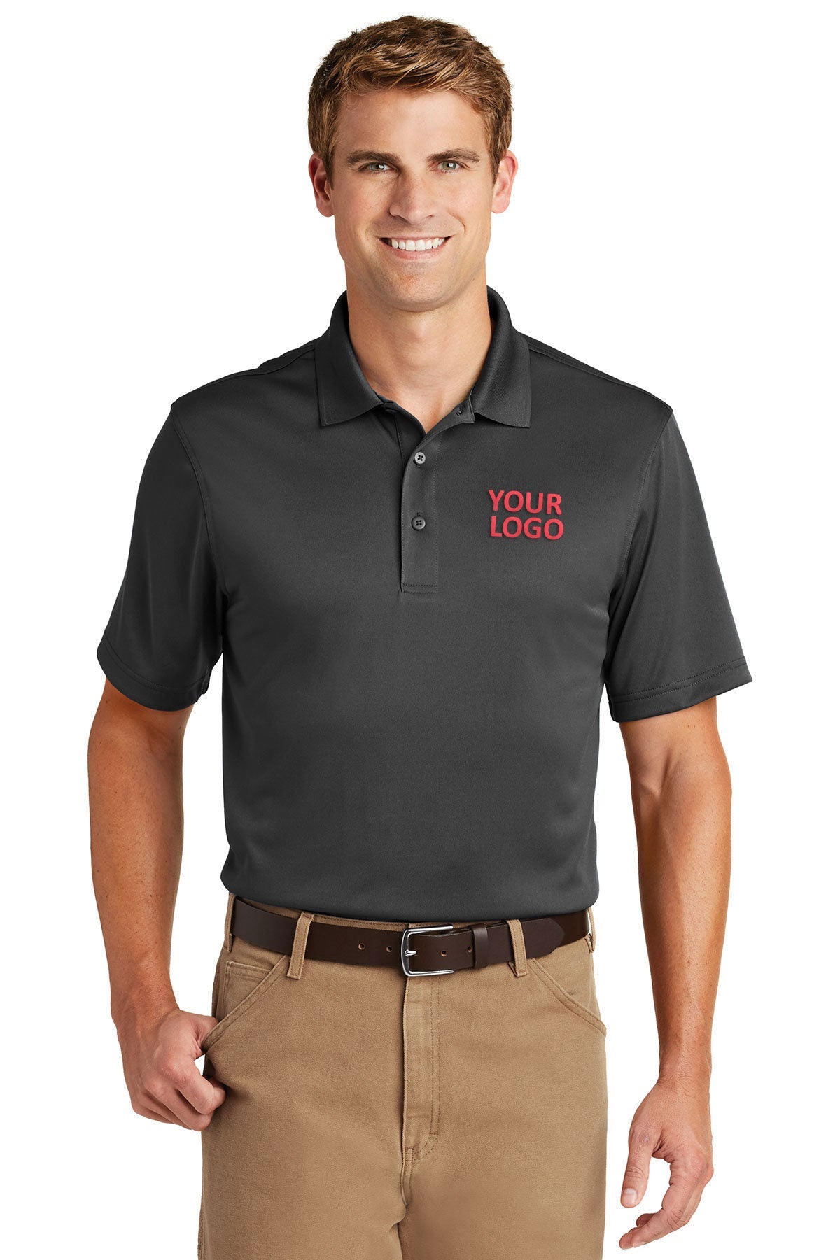 CornerStone Charcoal TLCS412 custom team polo shirts