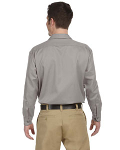 dickies_574_silver gray_company_logo_button downs
