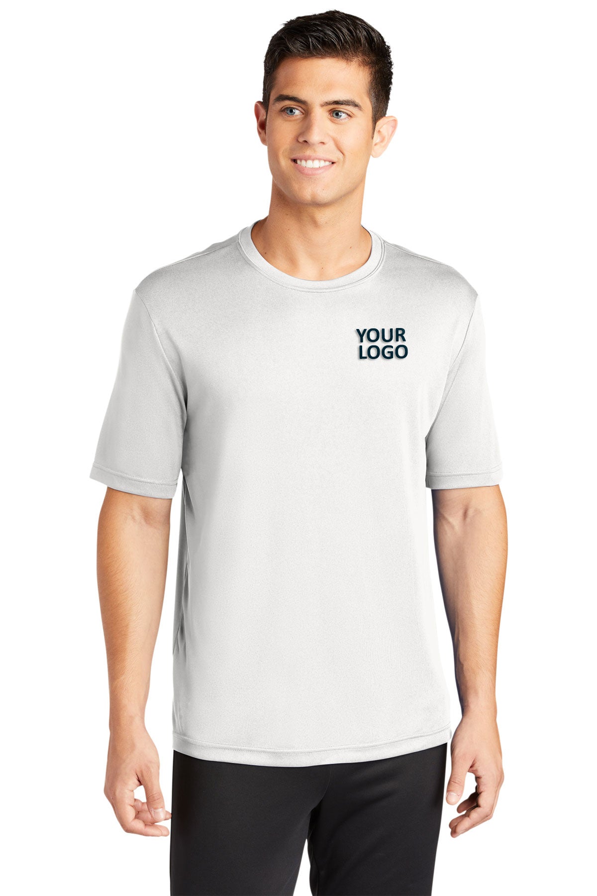 Sport-Tek Tall PosiCharge Branded Competitor Tee's, White