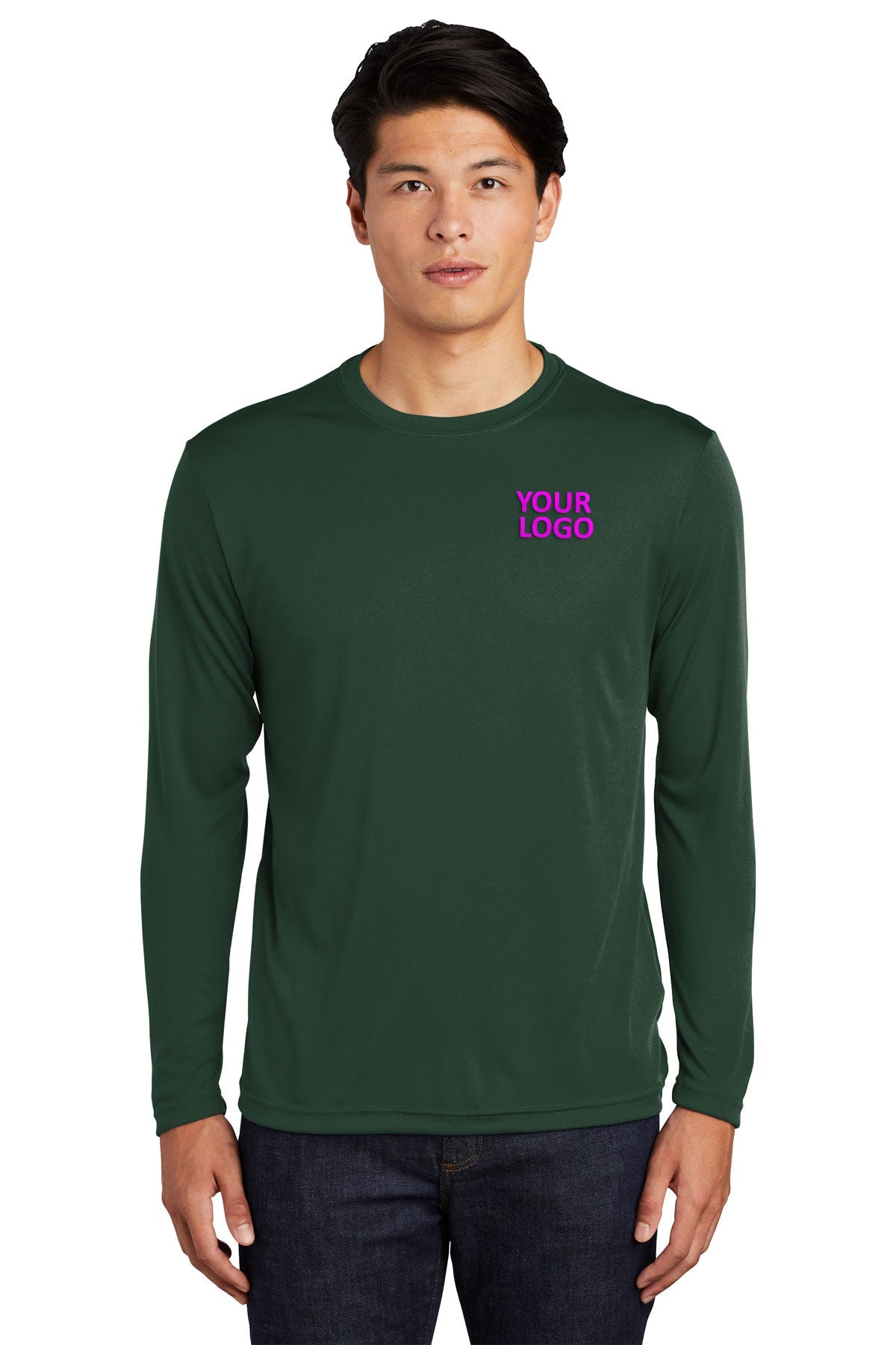 Sport-Tek Tall Long Sleeve PosiCharge Branded Competitor Tee's, Forest Green