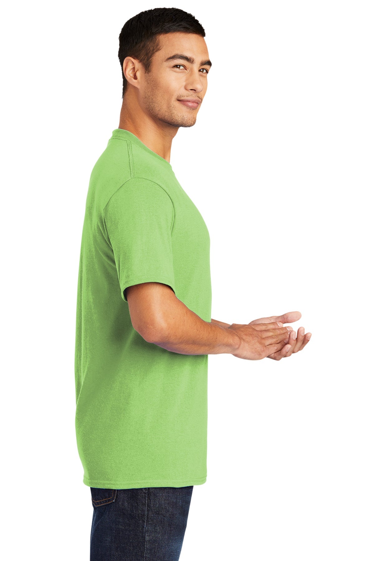Port & Company Tall Core Blend Branded Tee's, Lime